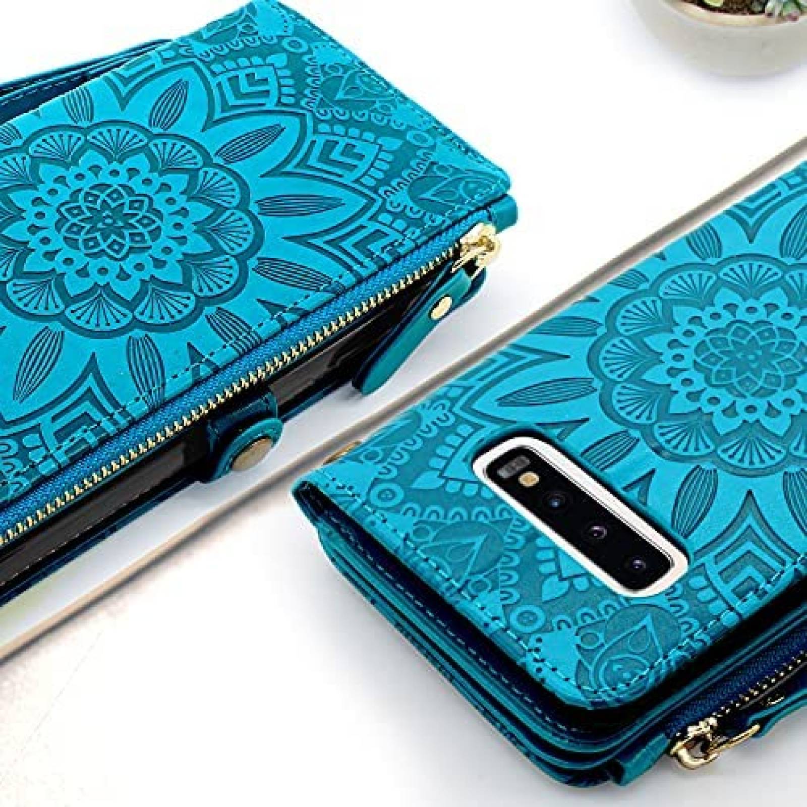 Funda Harryshell Tipo Cartera Compatible Con Galaxy S10-Azul