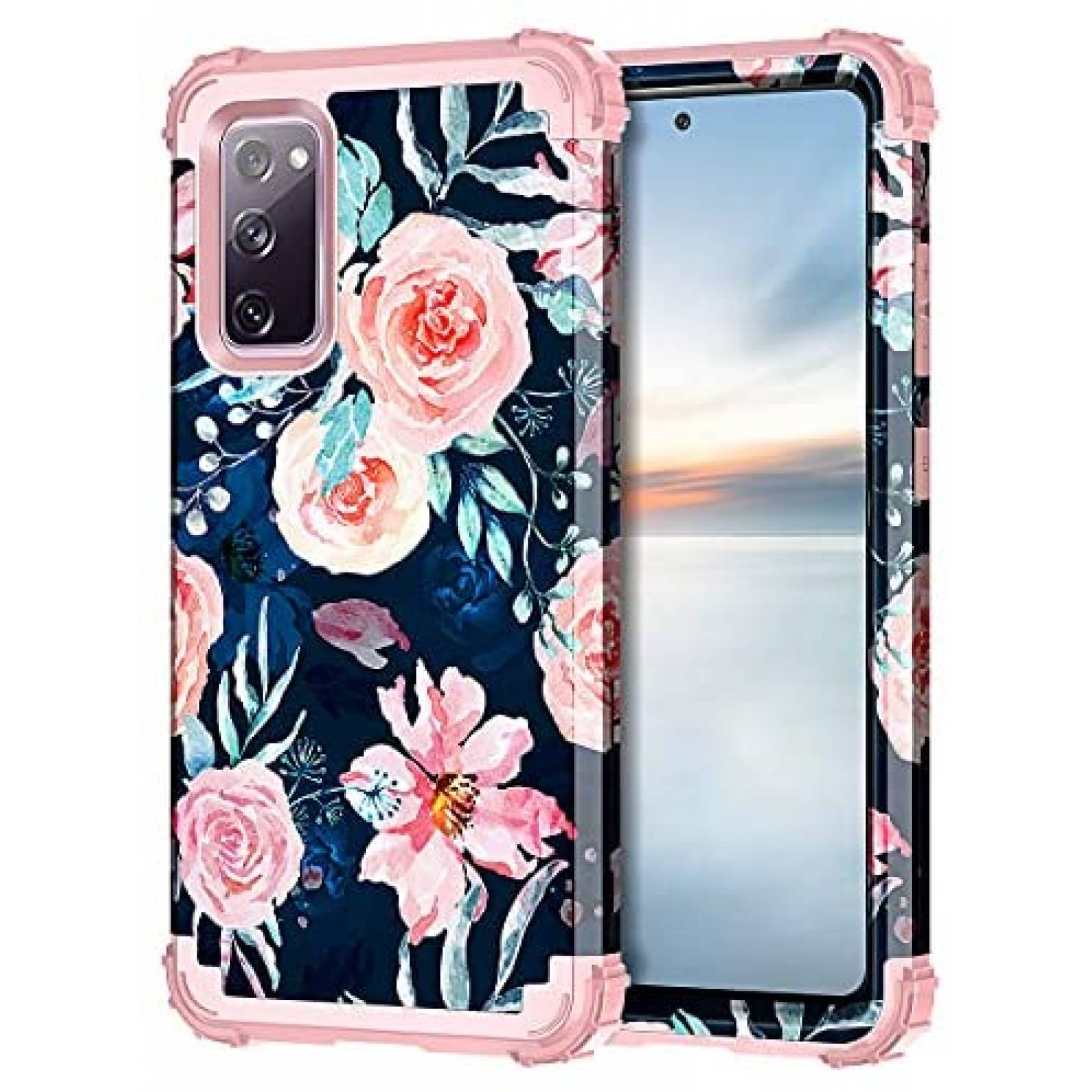 Funda Hekodonk para Galaxy S20 FE resistente a golpes -Azul