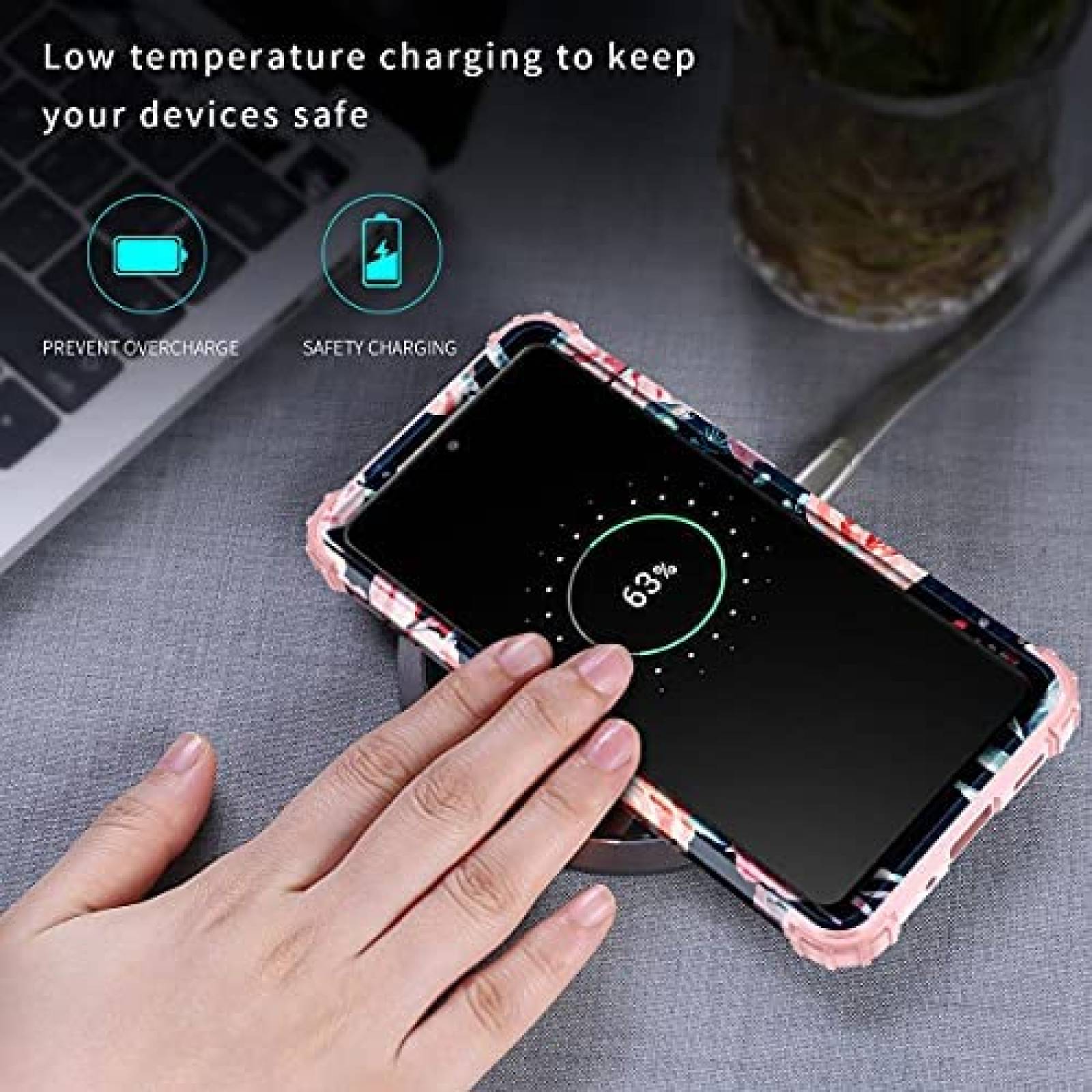 Funda Hekodonk para Galaxy S20 FE resistente a golpes -Azul