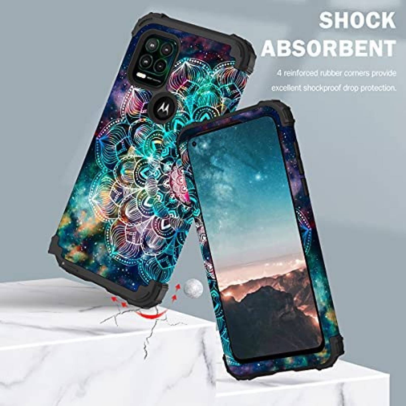 Funda Rigida Hocase para Moto G Stylus 5G -Mandala Galaxia