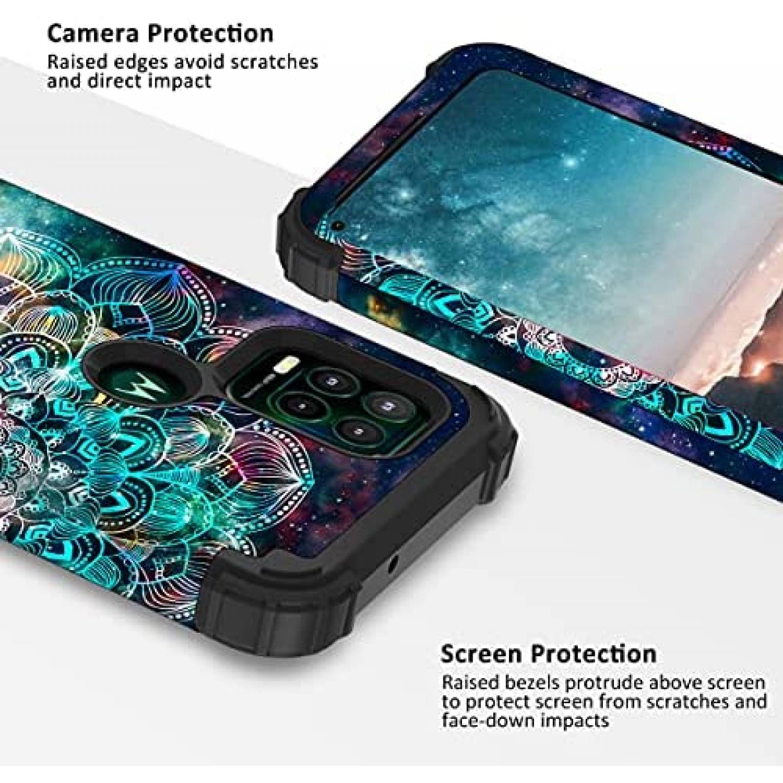 Funda Rigida Hocase para Moto G Stylus 5G -Mandala Galaxia