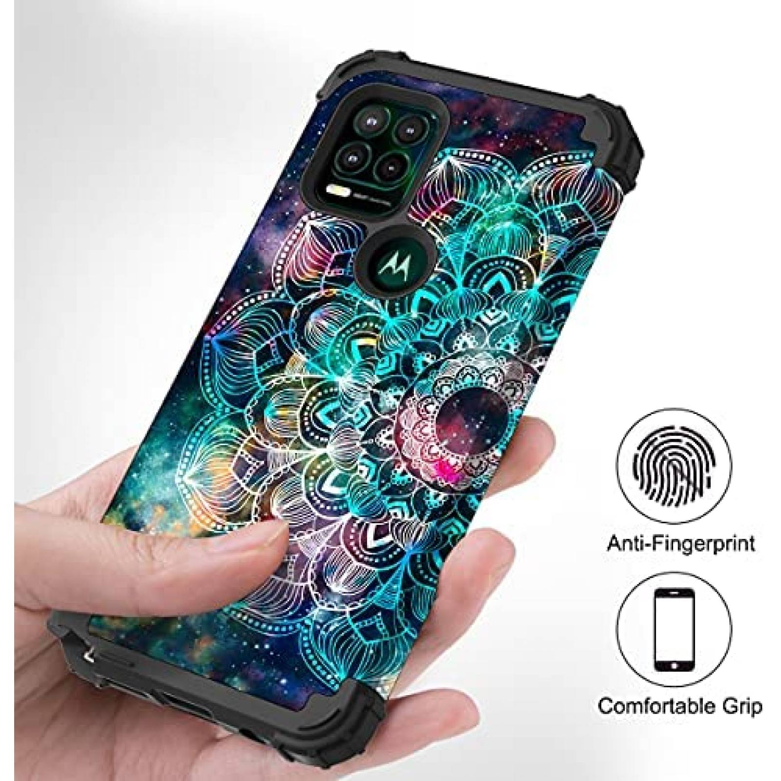 Funda Rigida Hocase para Moto G Stylus 5G -Mandala Galaxia