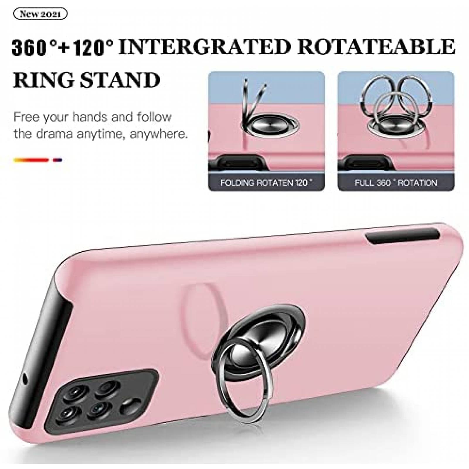 Funda JAME Compatible Con Galaxy A12+ Protector -Rosa