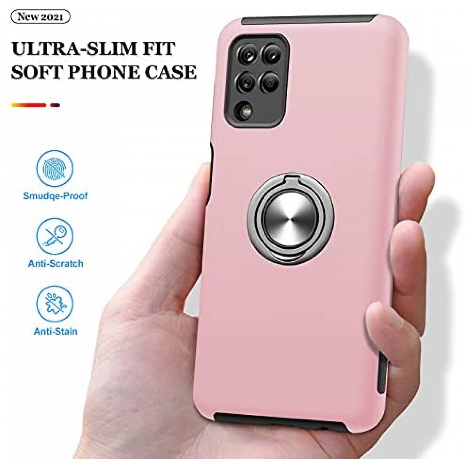Funda JAME Compatible Con Galaxy A12+ Protector -Rosa
