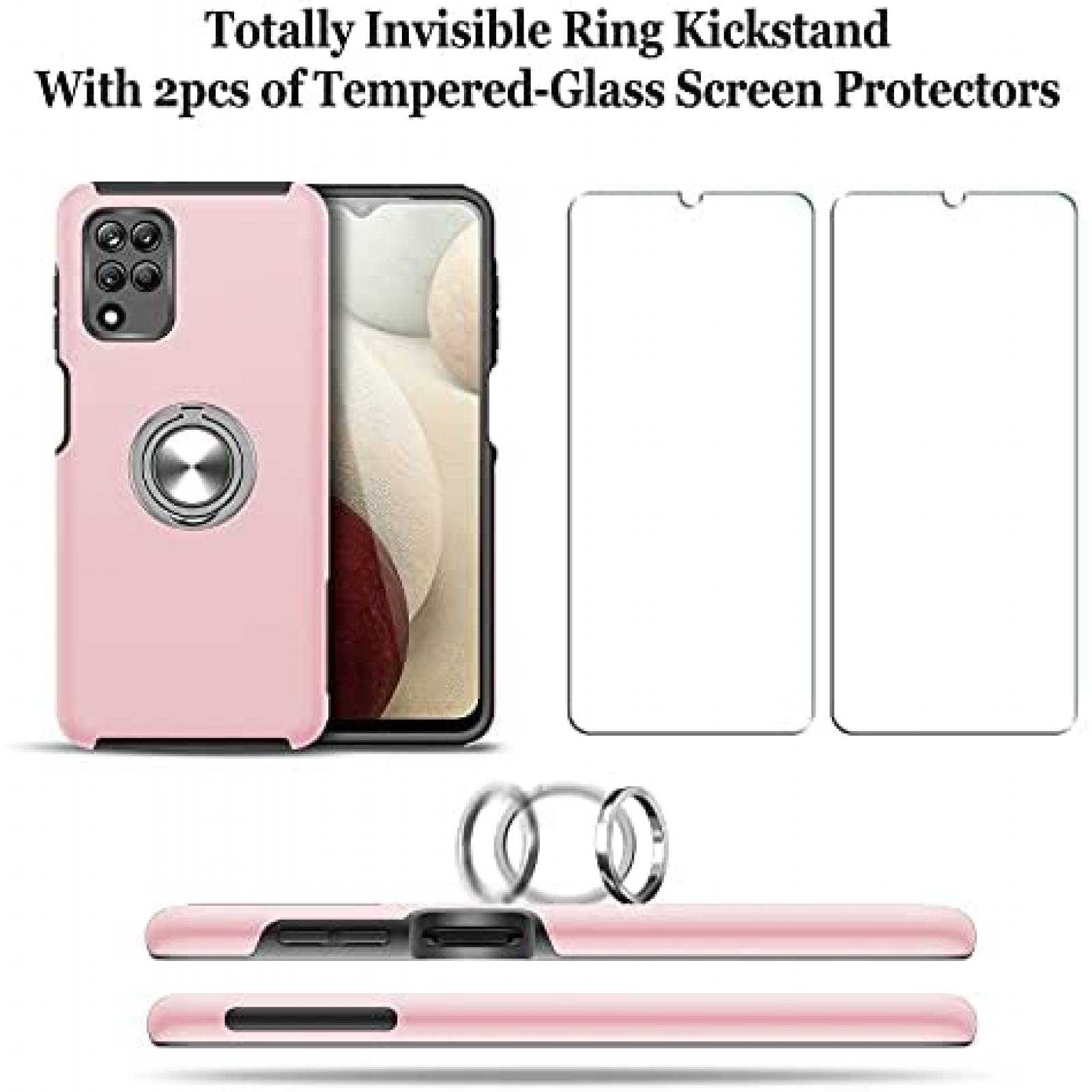 Funda JAME Compatible Con Galaxy A12+ Protector -Rosa