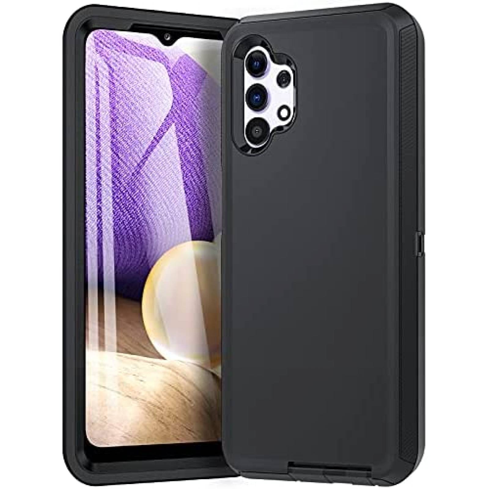 Funda Rigida Kuaguozhe para Samsung A32 5G 3 en 1 -Negro