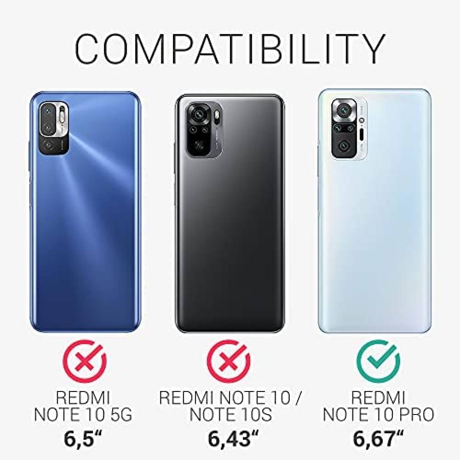 Funda kwmobile para Xiaomi Redmi Note 10 Pro tipo cartera