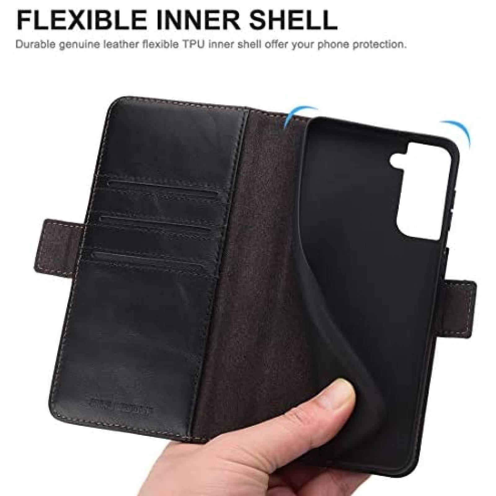 Funda MALEWOLF para Samsung Galaxy S21 5G billetera -Negro