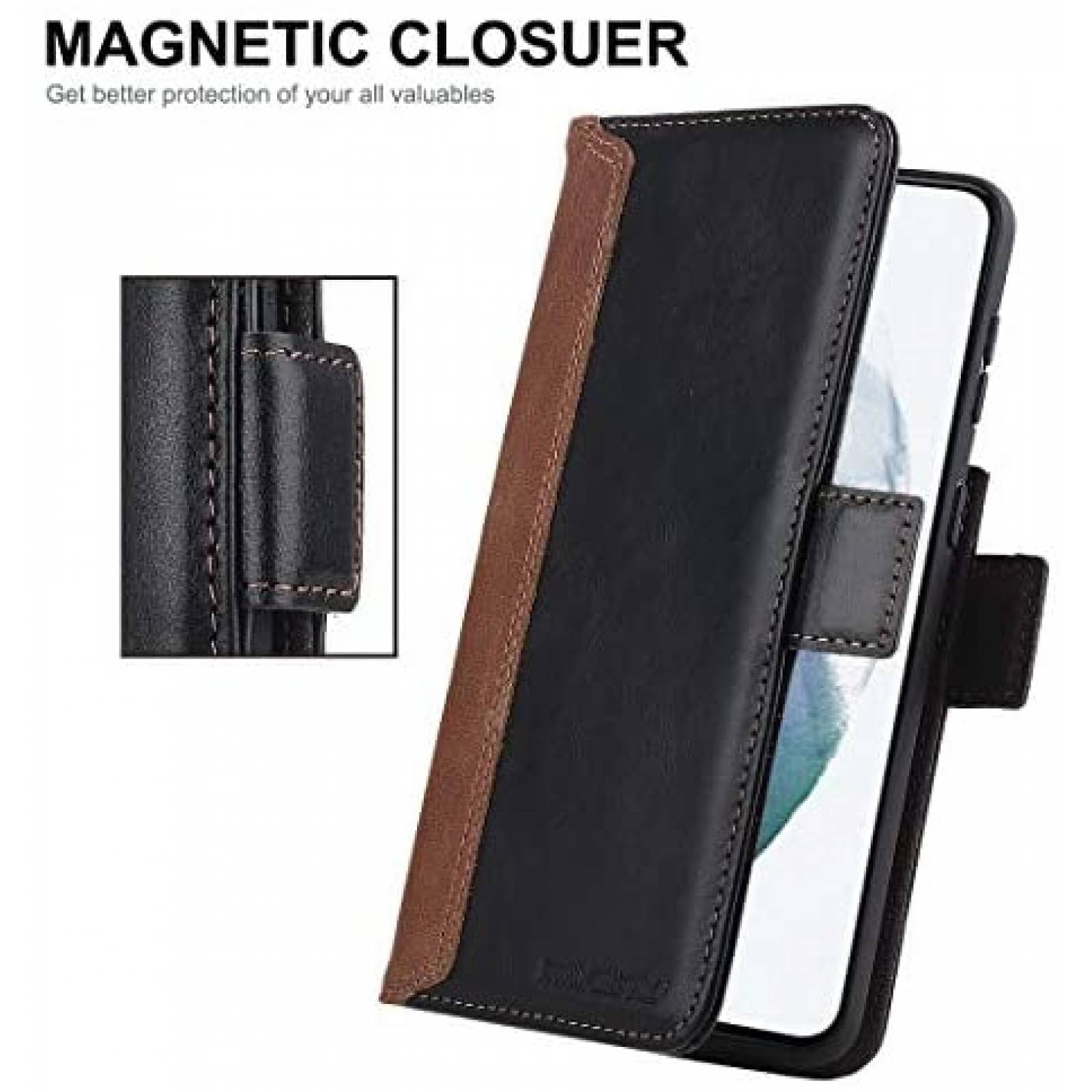 Funda MALEWOLF para Samsung Galaxy S21 5G billetera -Negro