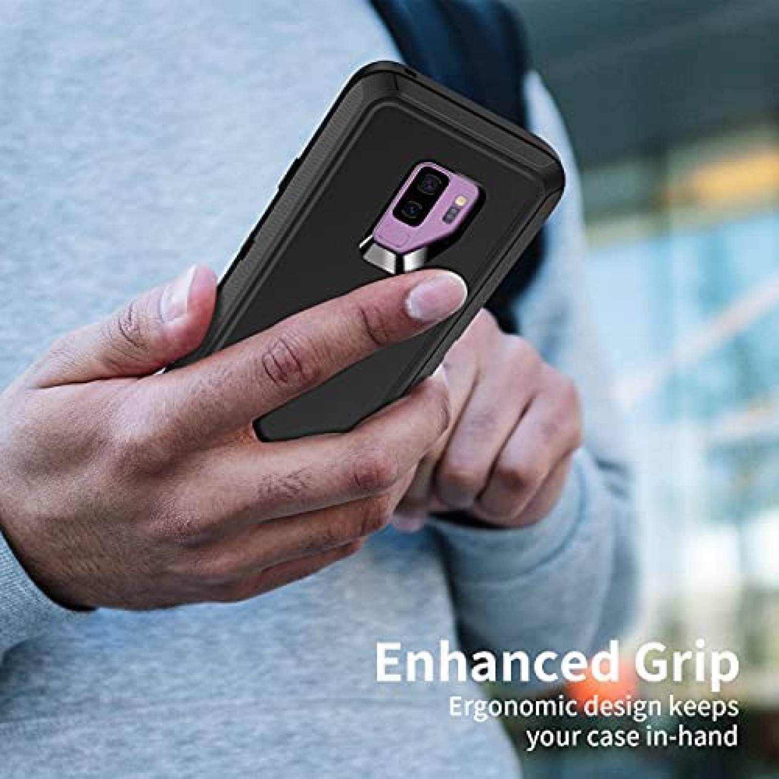 Funda Rigida Mieziba para Samsung Galaxy S9 Plus -Negro