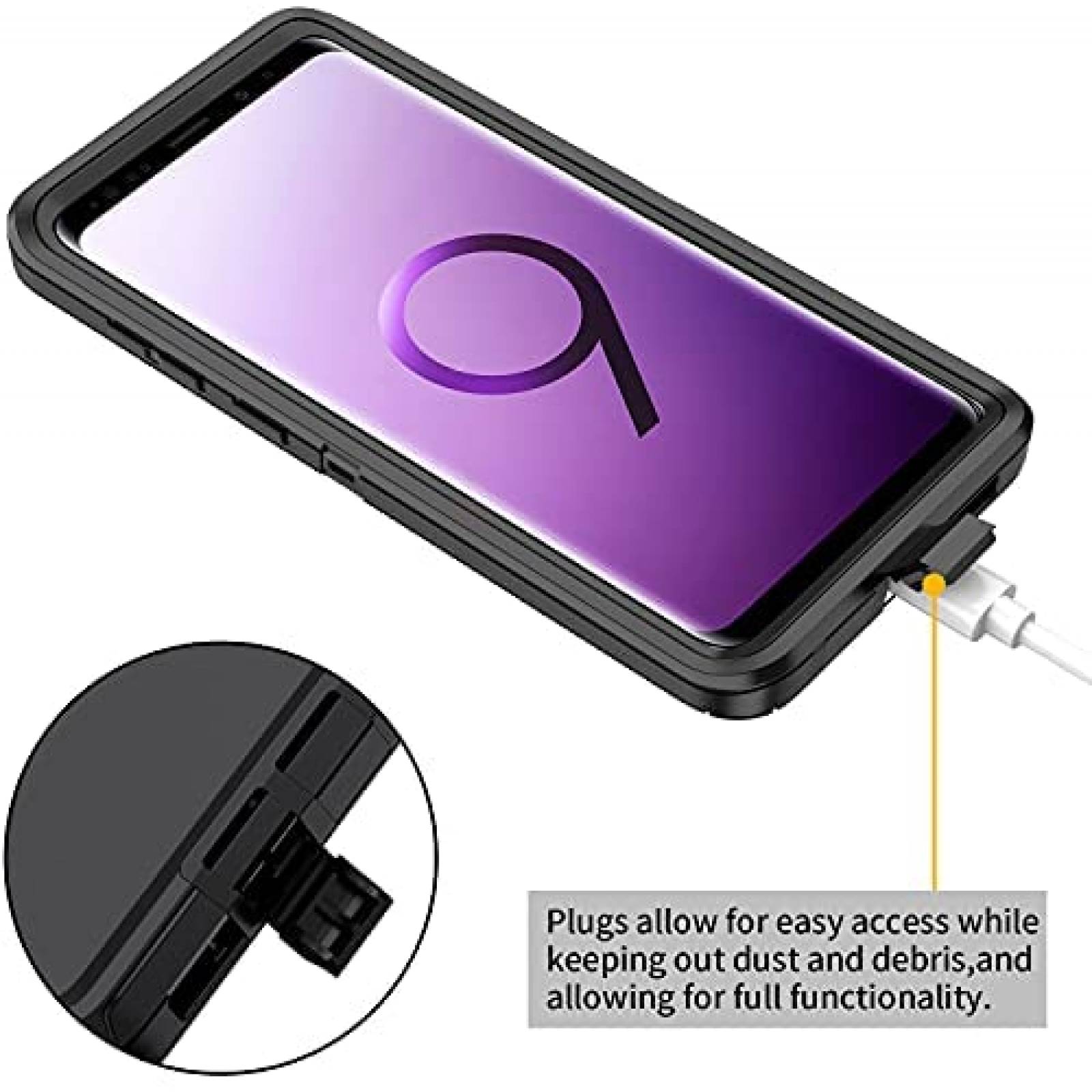 Funda Rigida Mieziba para Samsung Galaxy S9 Plus -Negro