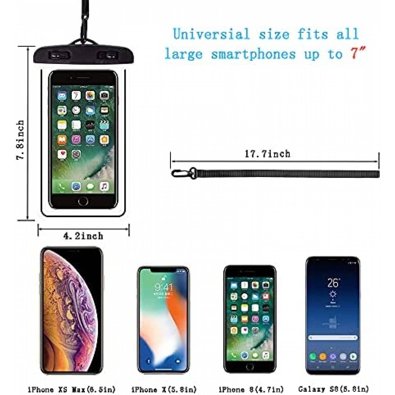 Bolsa Impermeable MSERICH para Celular Universal de 7''