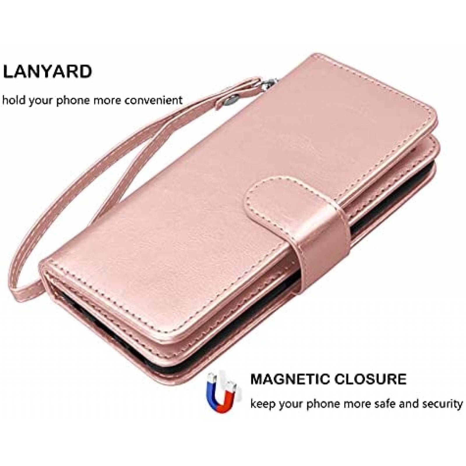 Funda Flip Tipo Cartera Njjex para Galaxy A52 5G/4G -Rosa