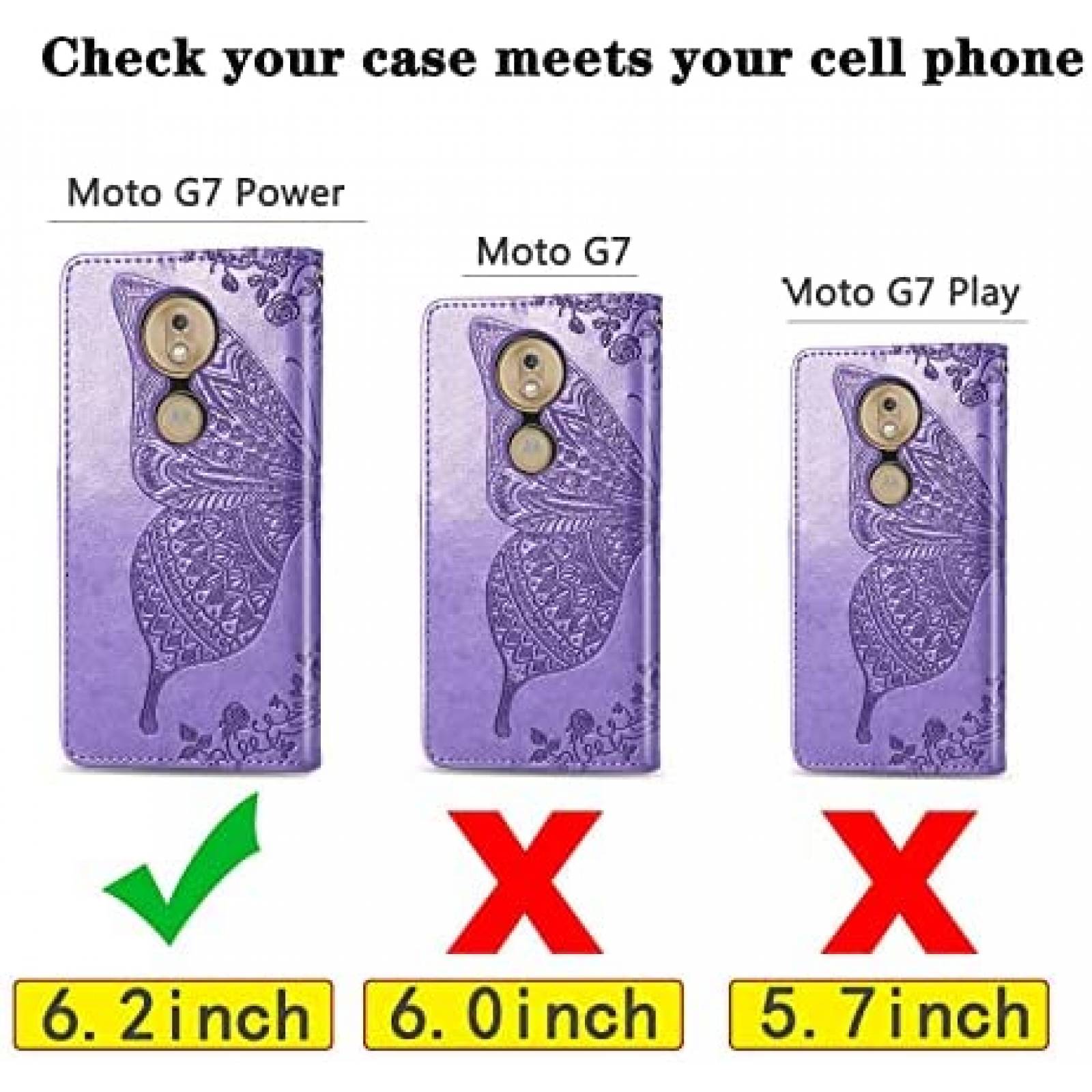 Funda NKECXKJ para Moto G7 Power/G7 Supra/G7 Optimo Maxx