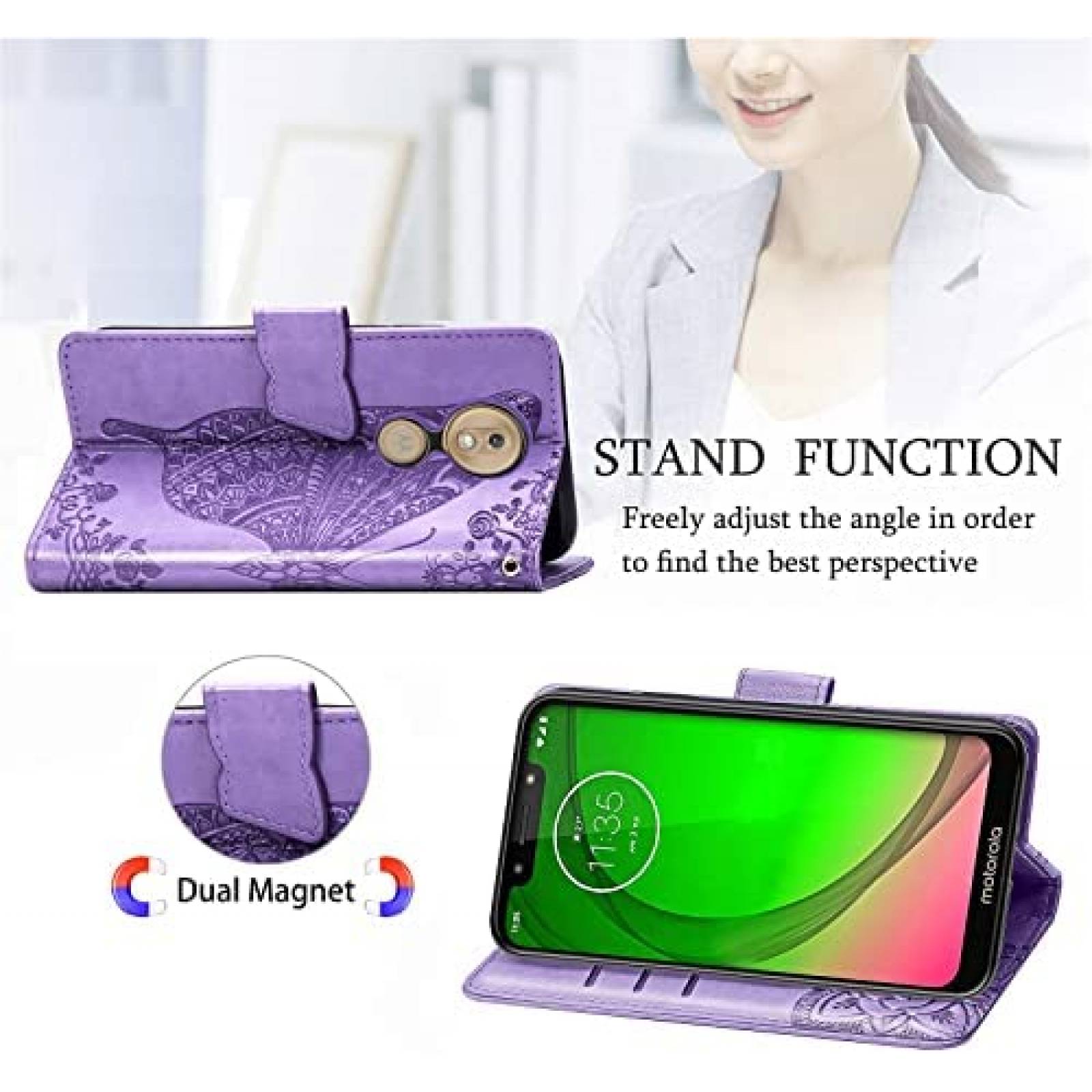 Funda NKECXKJ para Moto G7 Power/G7 Supra/G7 Optimo Maxx