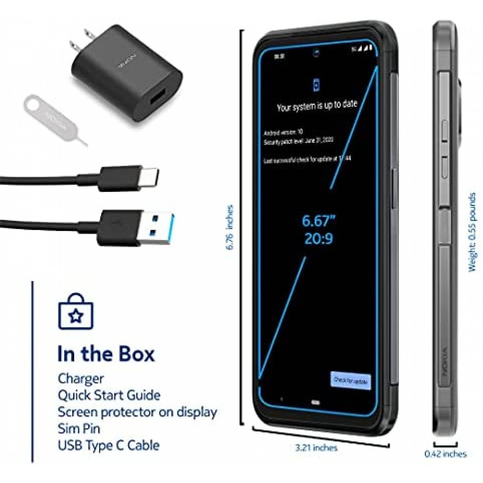 Telefono Nokia XR20 5G Version US Desbloqueado 128GB -Negro