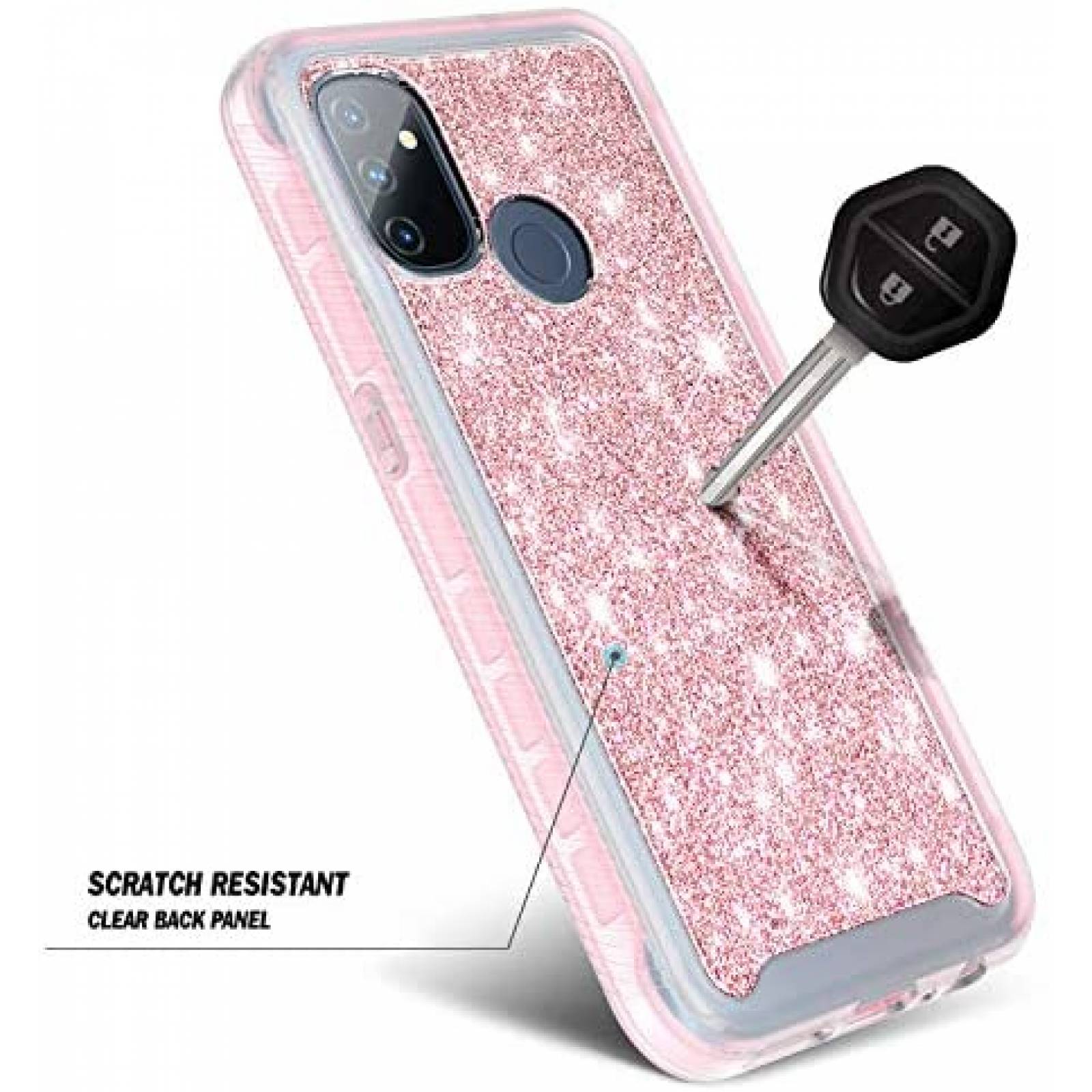 Funda para Celular NZND OnePlus Nord N100 -Brillos Rosa