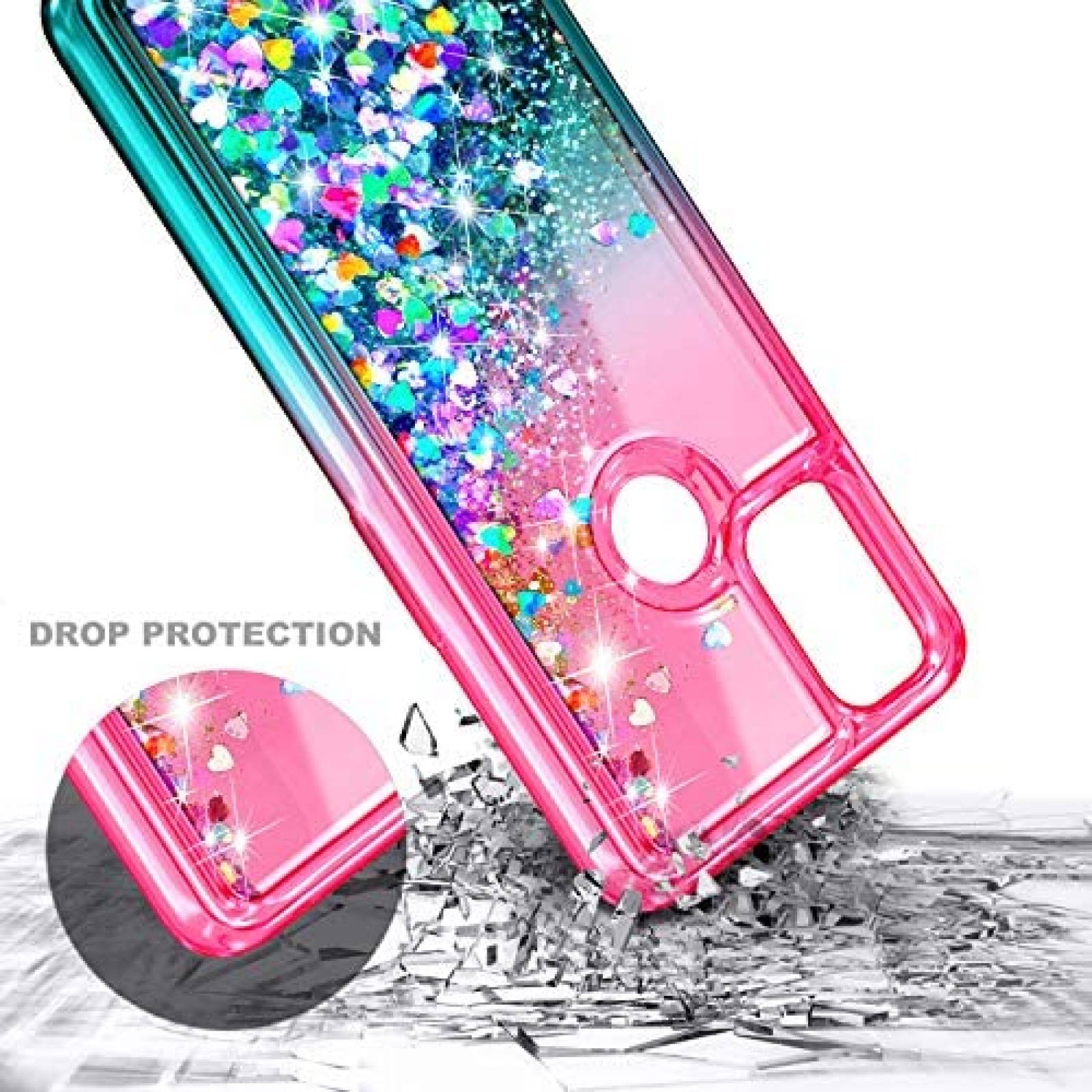 Funda NZND para OnePlus Nord N10 5G -Rosa/Azul Aqua
