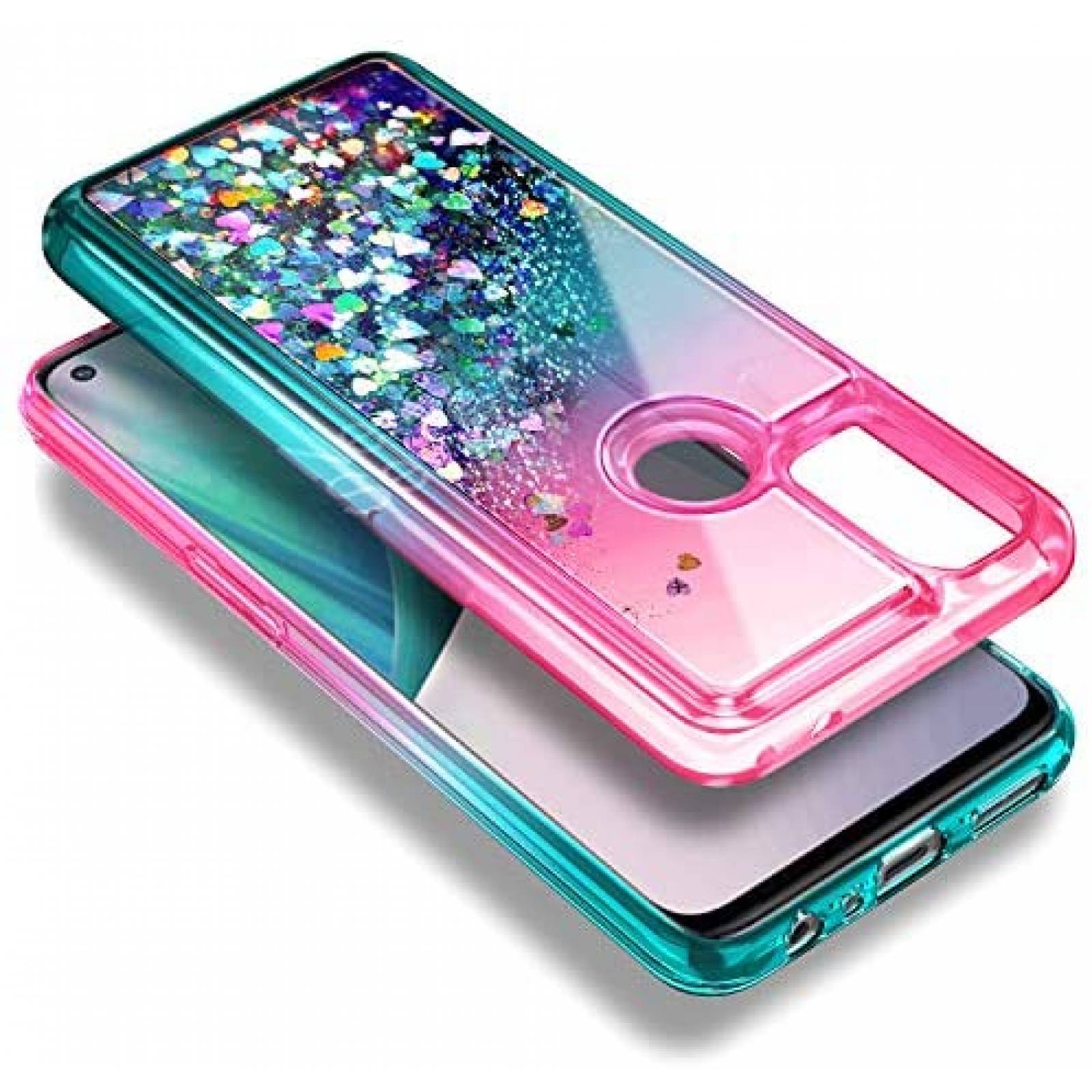 Funda NZND para OnePlus Nord N10 5G -Rosa/Azul Aqua