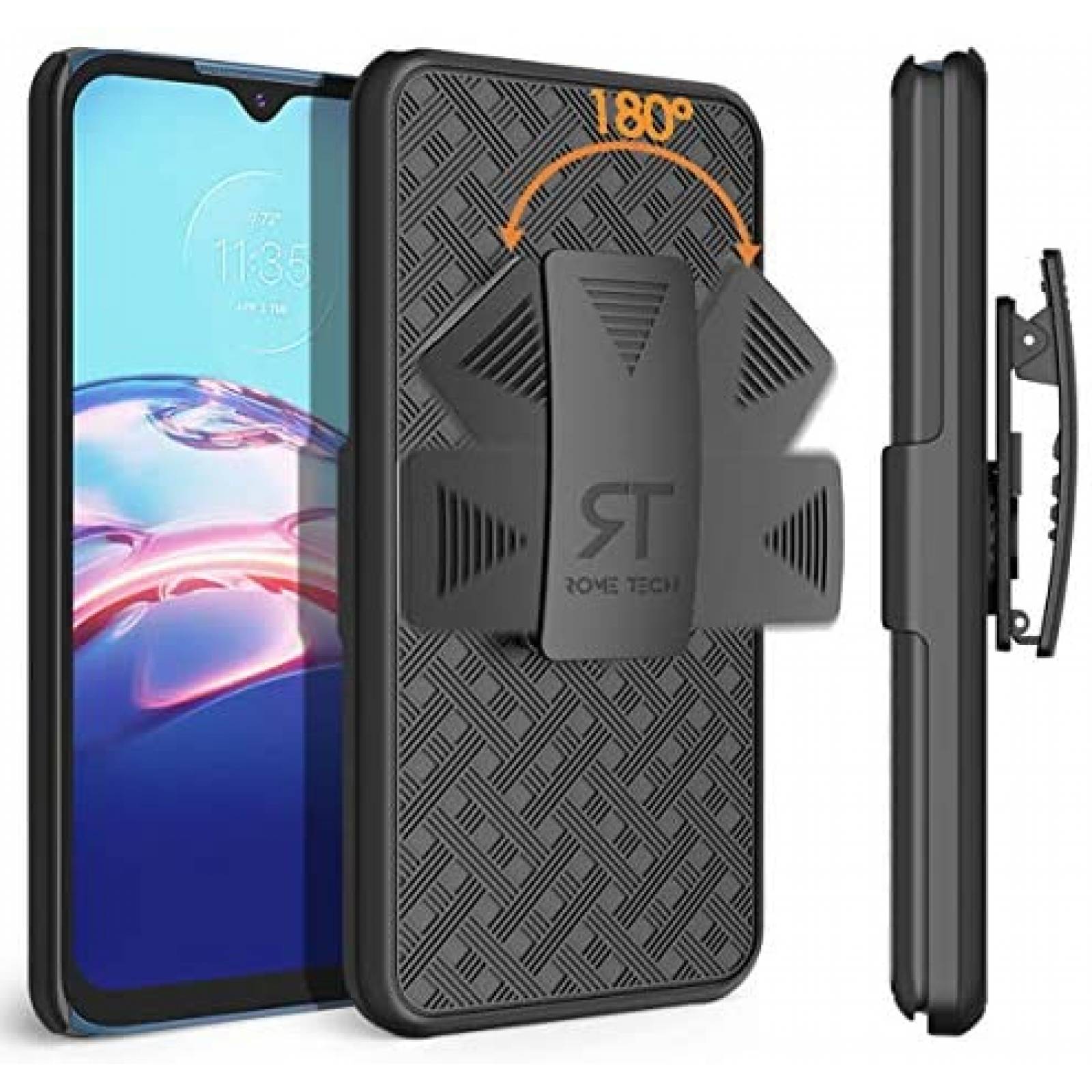 Funda Rome Tech para Motorola Moto E con correa -Negro