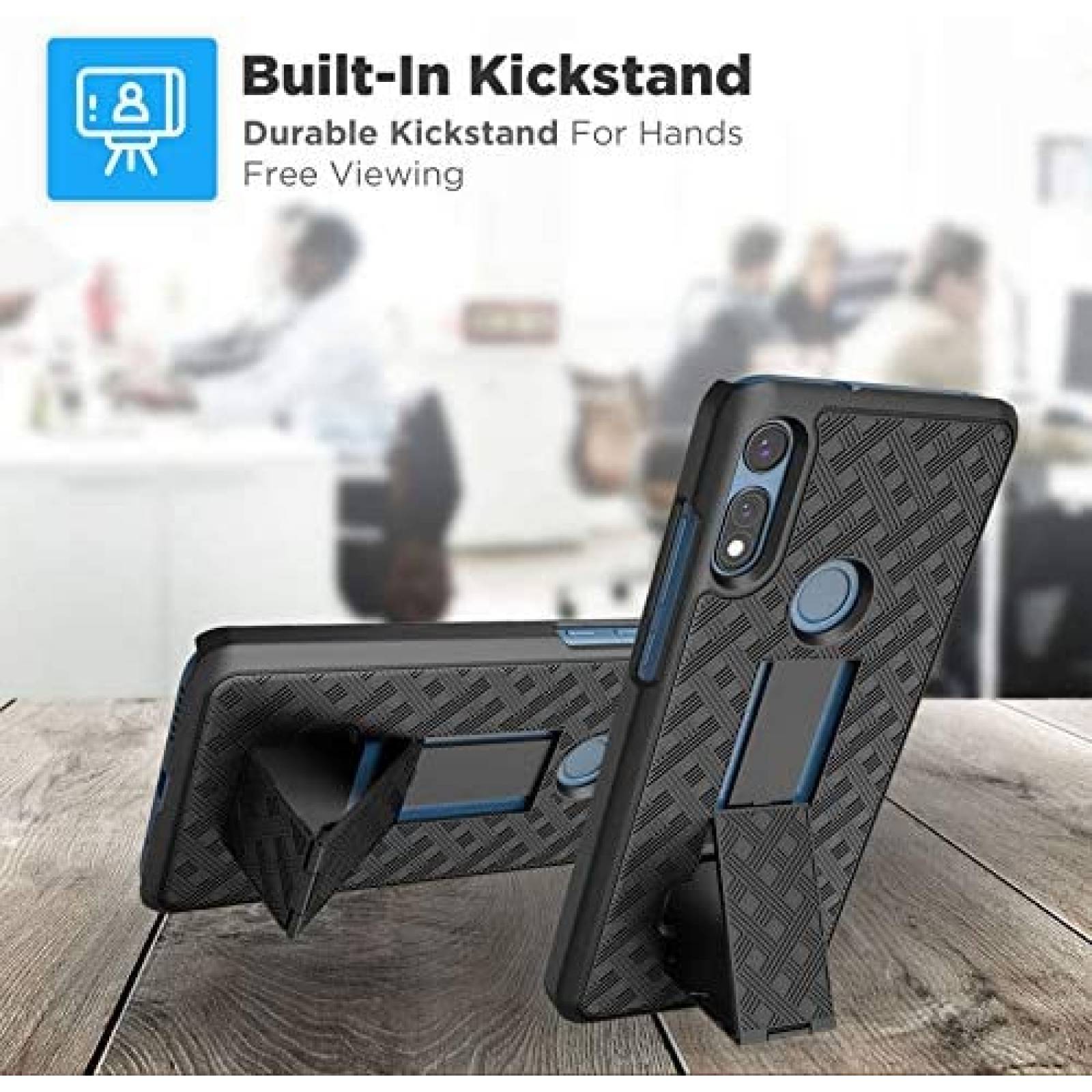 Funda Rome Tech para Motorola Moto E con correa -Negro