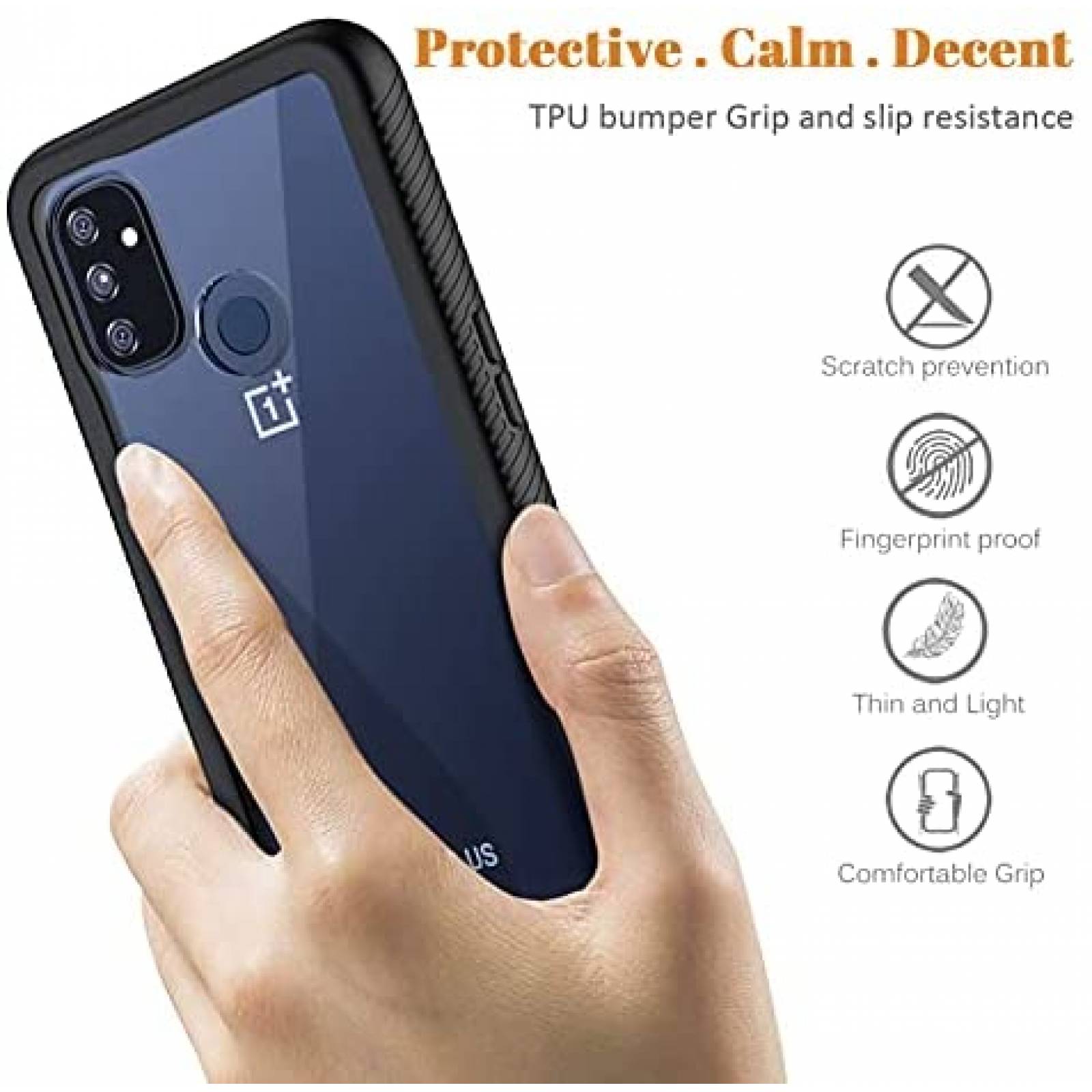 Funda para Celular Seacosmo Oneplus Nord N100 -Negro