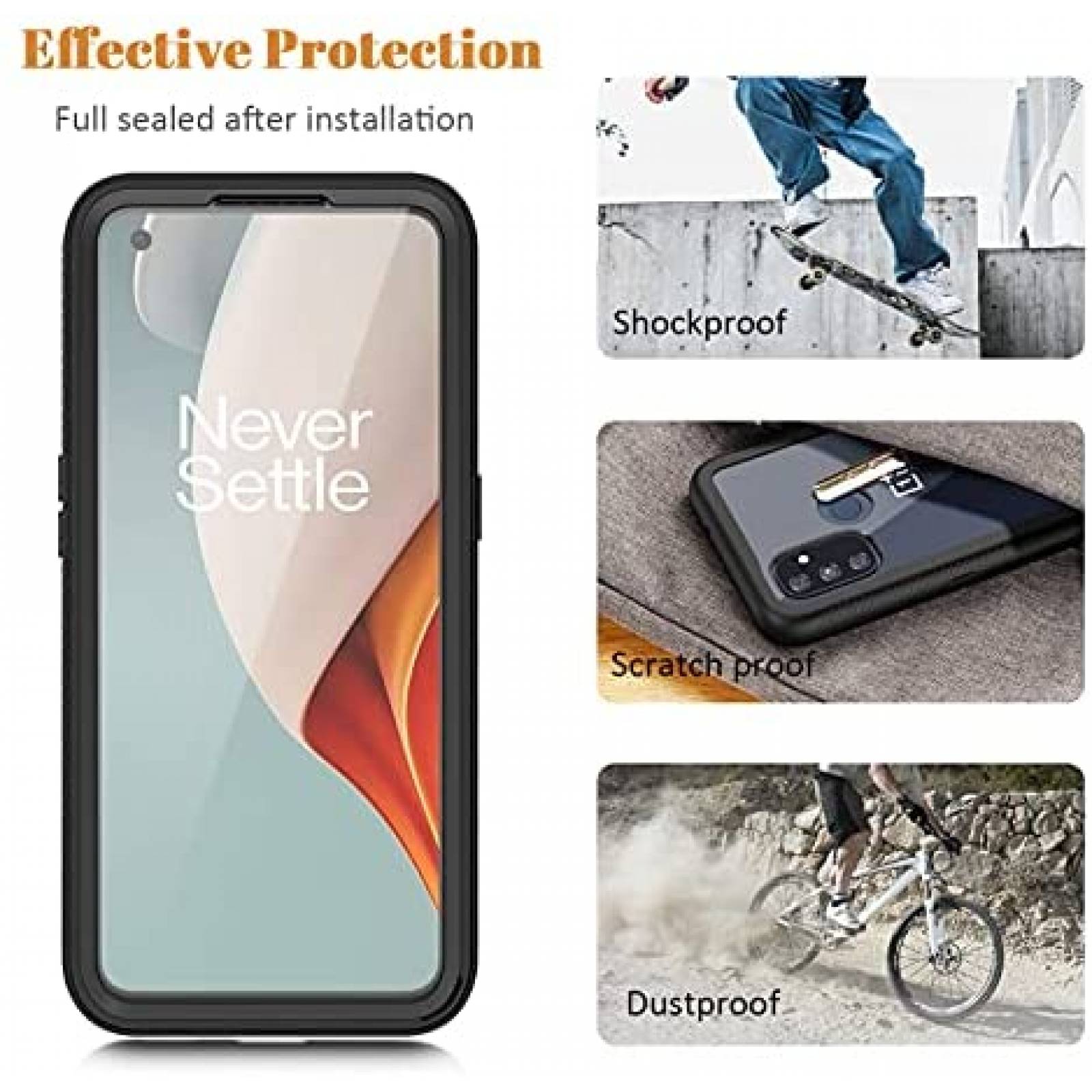 Funda para Celular Seacosmo Oneplus Nord N100 -Negro