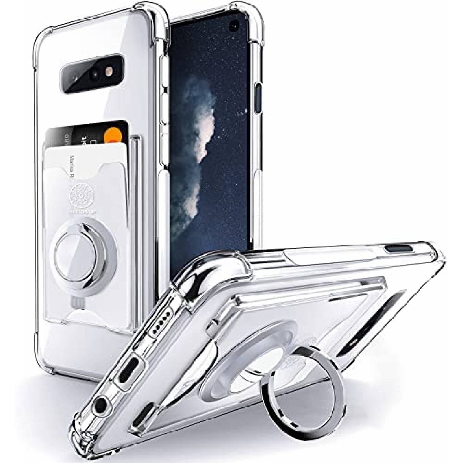Funda con Anillo Shields Up para Galaxy S10E -Transparente