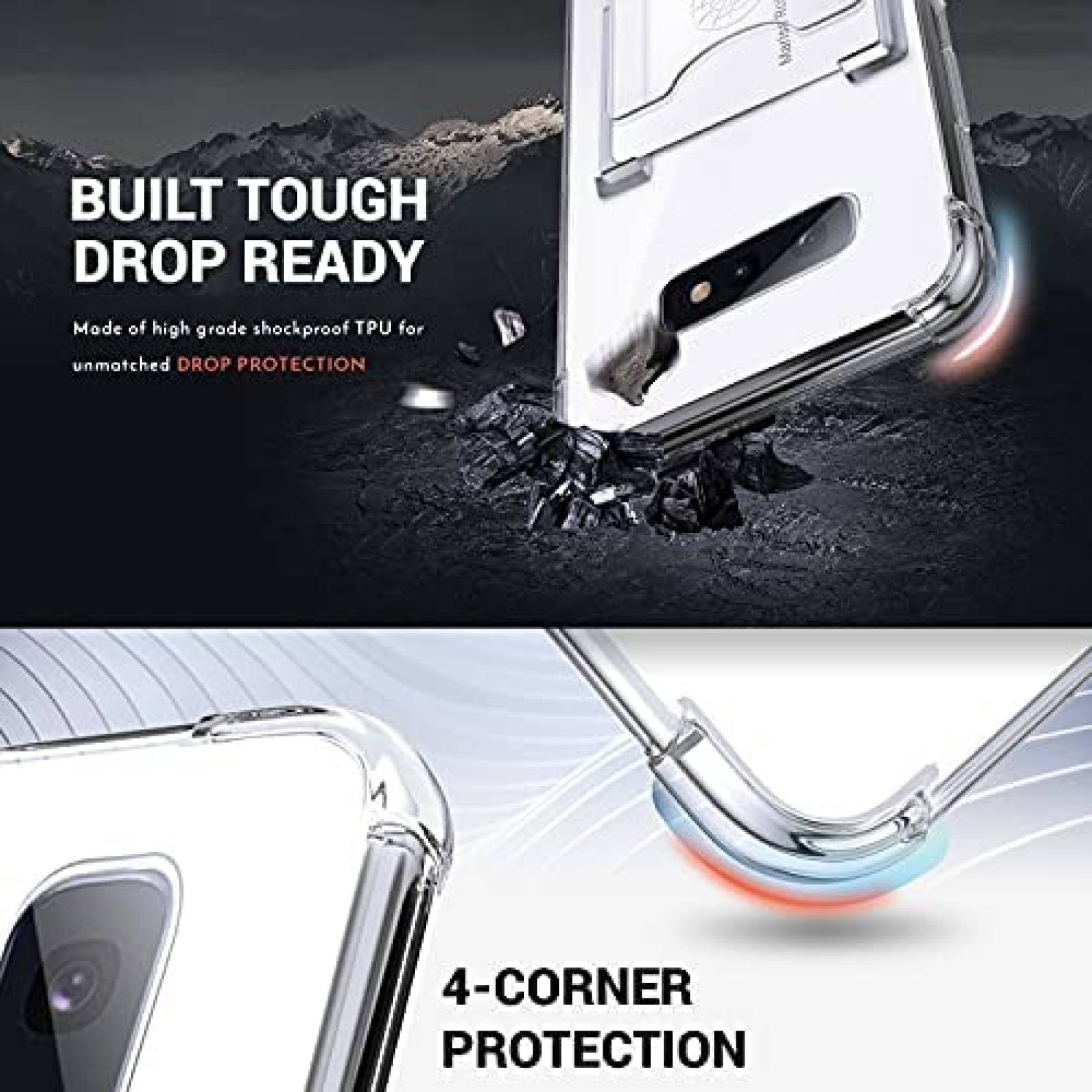 Funda con Anillo Shields Up para Galaxy S10E -Transparente