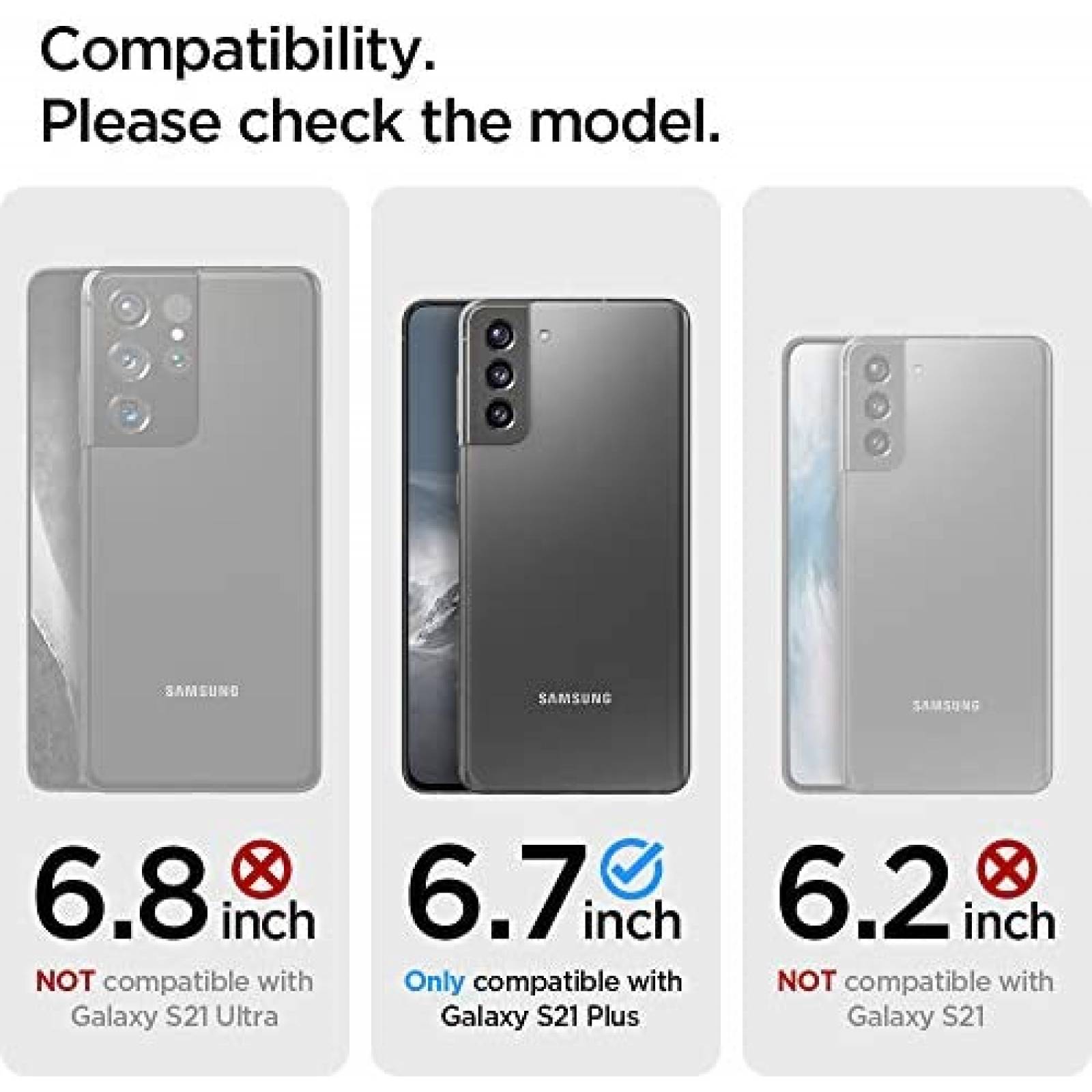 Funda Spigen Liquid Air Armor para Galaxy S21 Plus -Negro