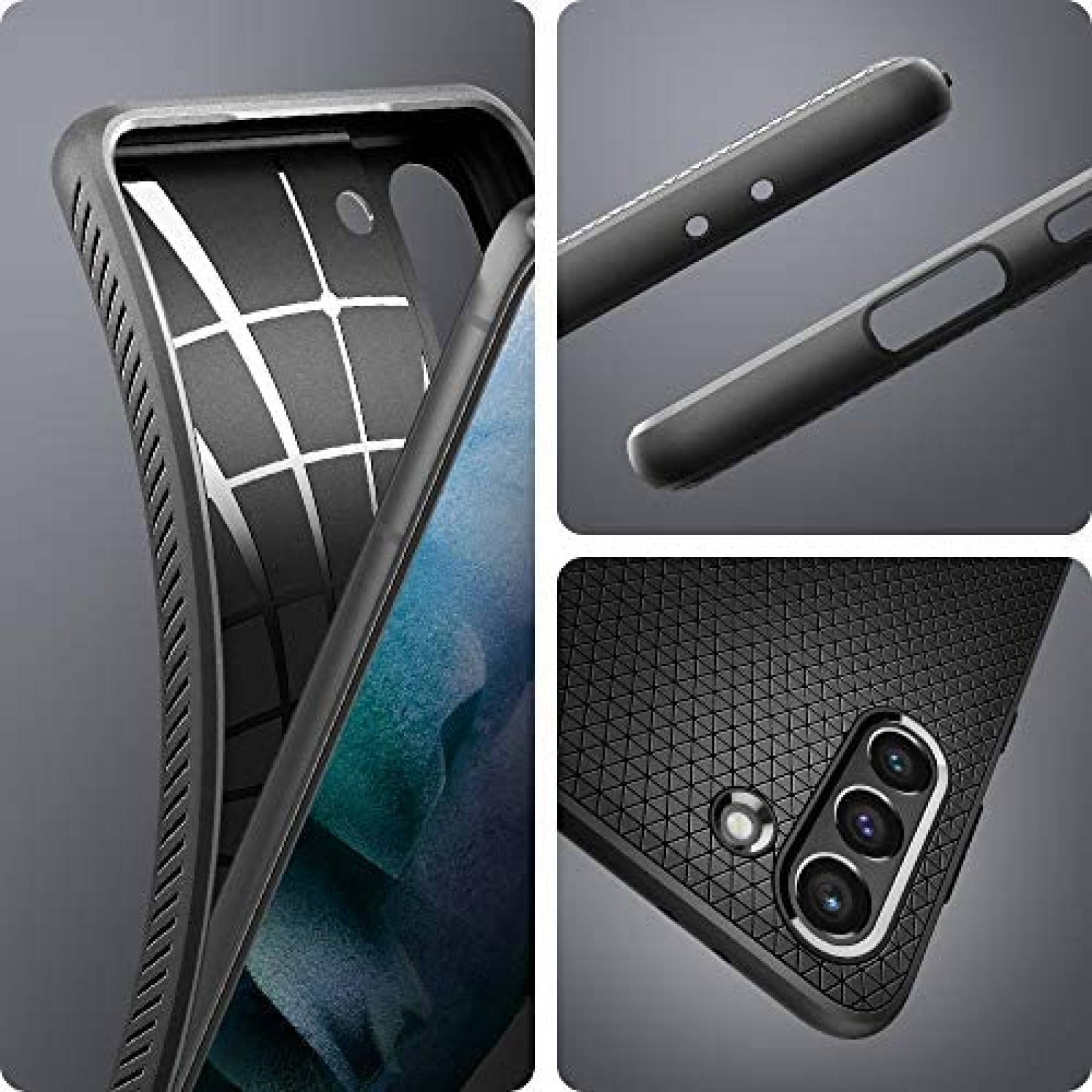 Funda Spigen Liquid Air Armor para Galaxy S21 Plus -Negro