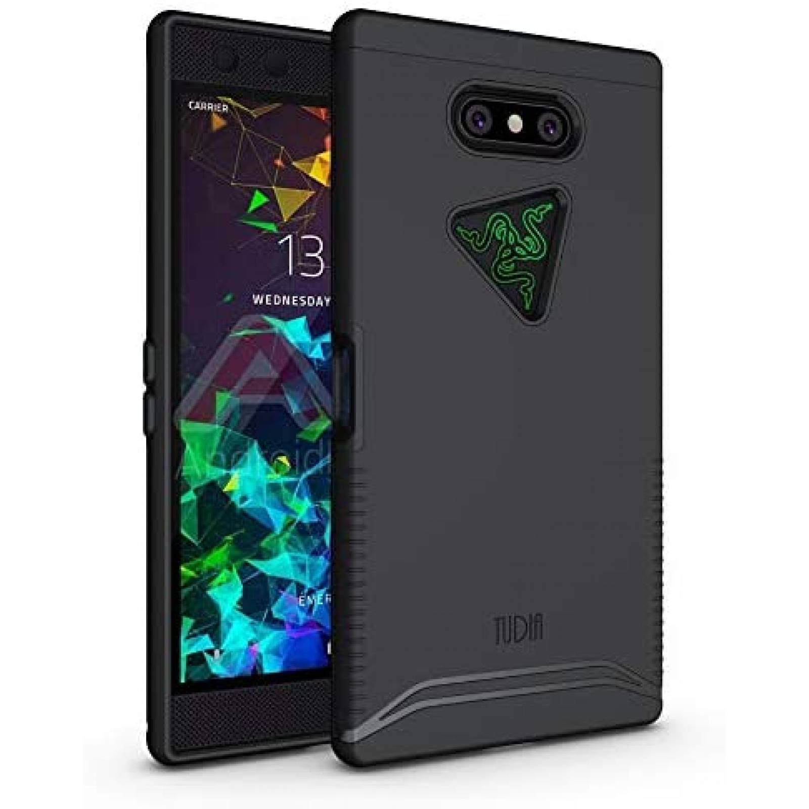 Carcasa TUDIA para Razer Phone 2 Doble Capa -Negro Mate