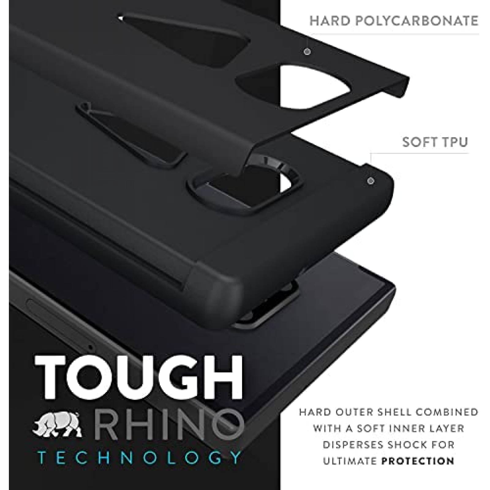 Carcasa TUDIA para Razer Phone 2 Doble Capa -Negro Mate