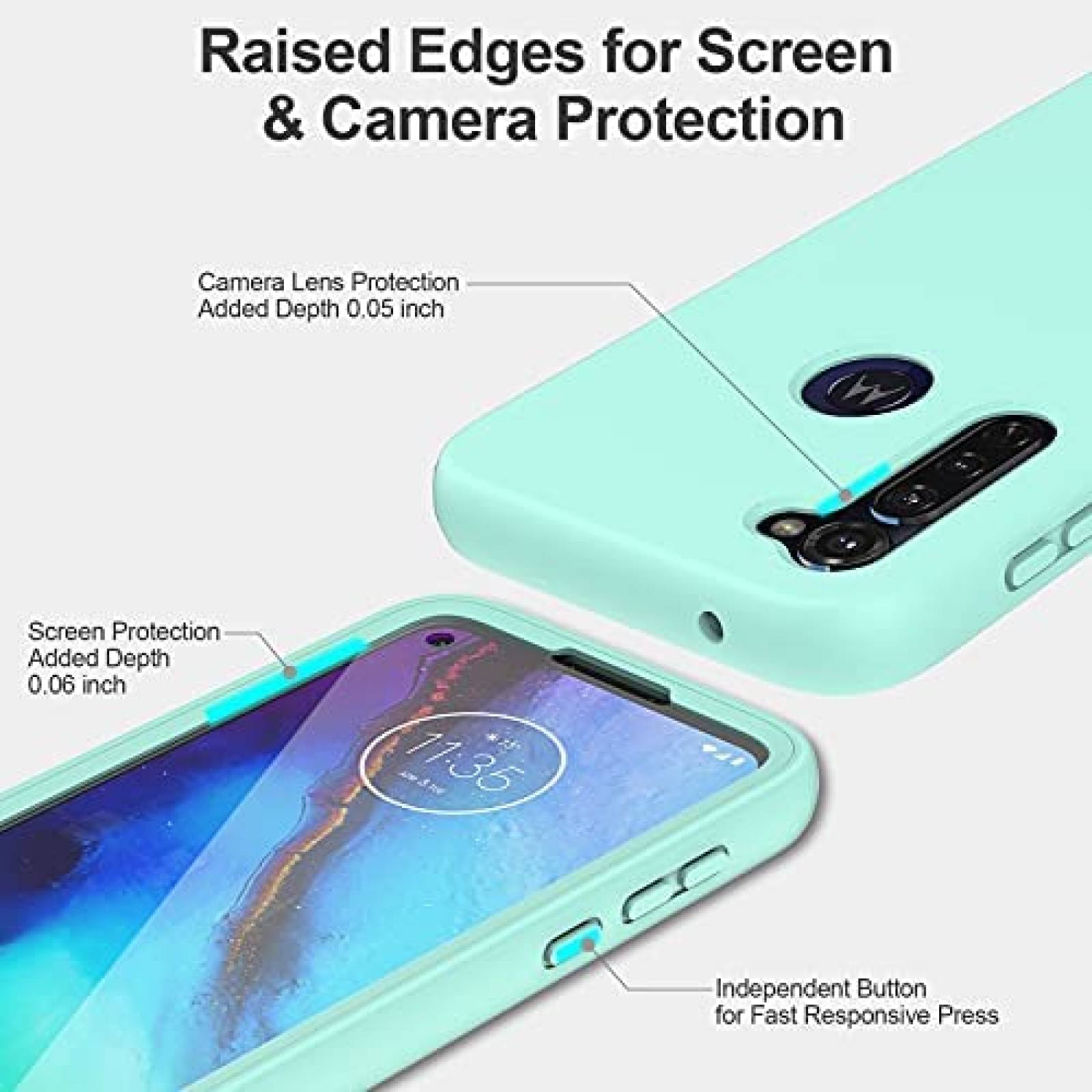 Funda Rigida UNPEY para Motorola Moto G Stylus -Celeste