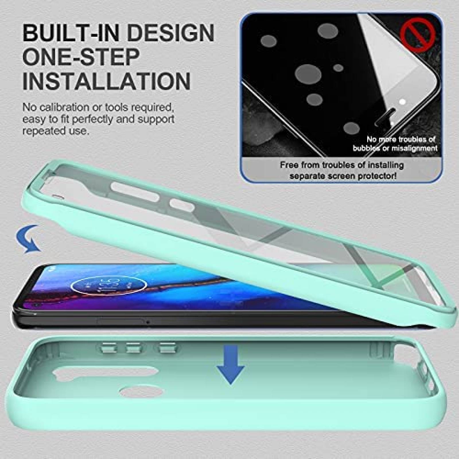 Funda Rigida UNPEY para Motorola Moto G Stylus -Celeste