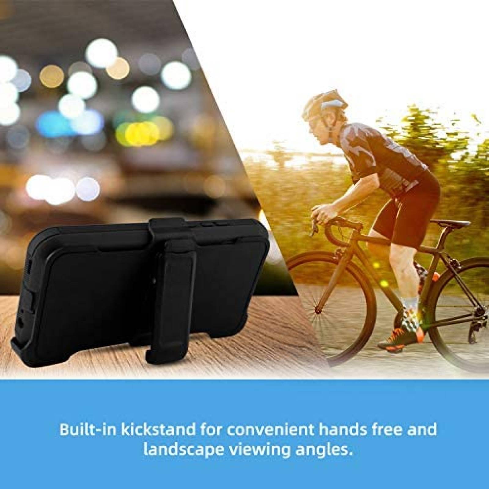 Funda Clip-On Venoro para Samsung Galaxy A02S -Negro