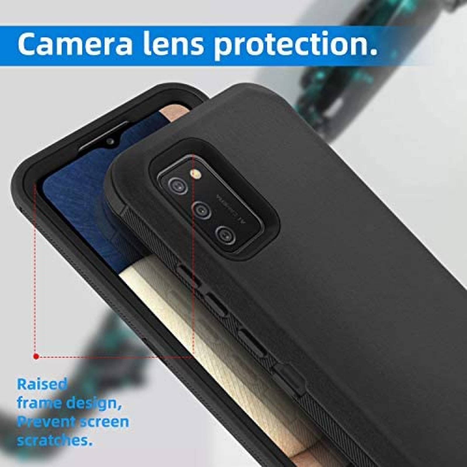 Funda Clip-On Venoro para Samsung Galaxy A02S -Negro