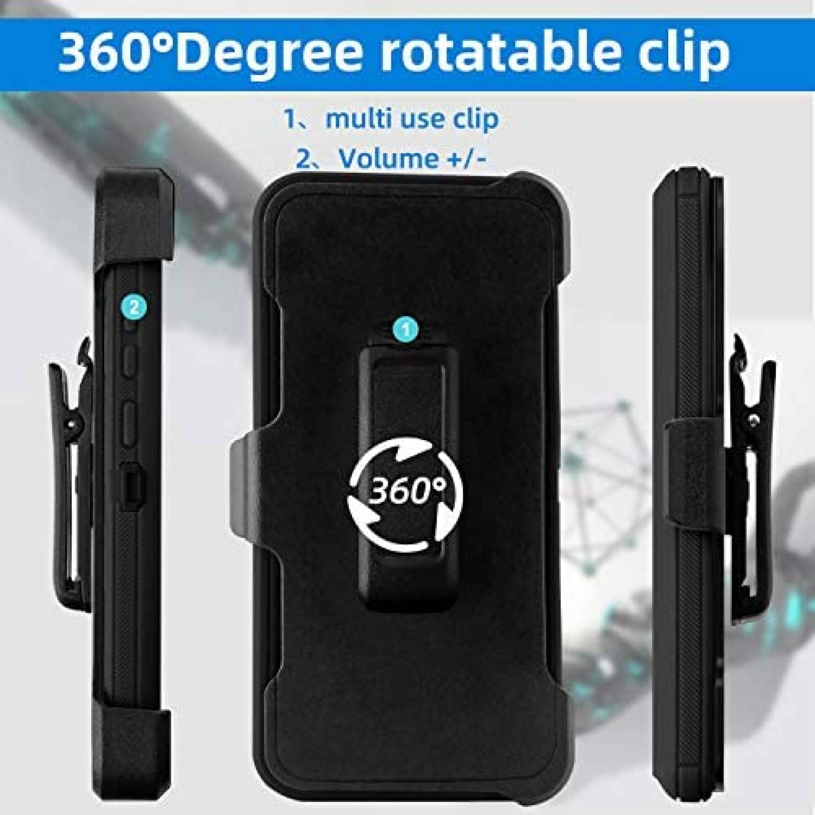 Funda Clip-On Venoro para Samsung Galaxy A02S -Negro