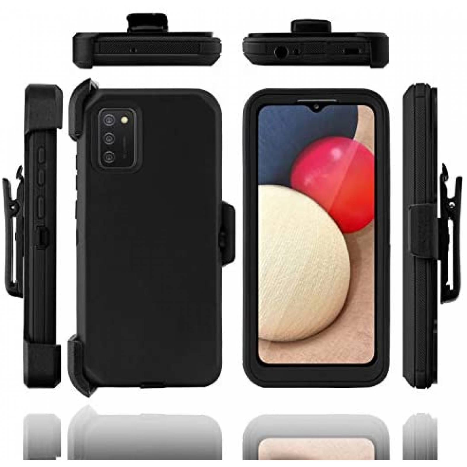 Funda Clip-On Venoro para Samsung Galaxy A02S -Negro