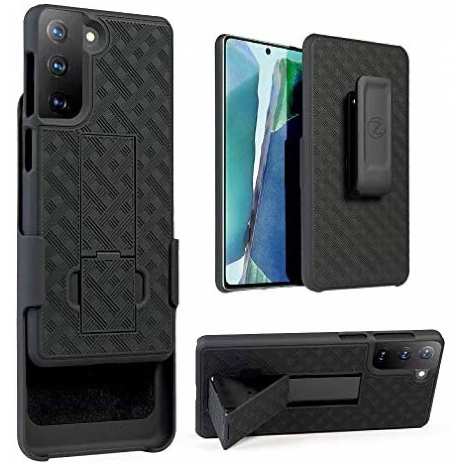 Funda Clip-On Zase para Galaxy S21 5G de 6.2'' -Negro