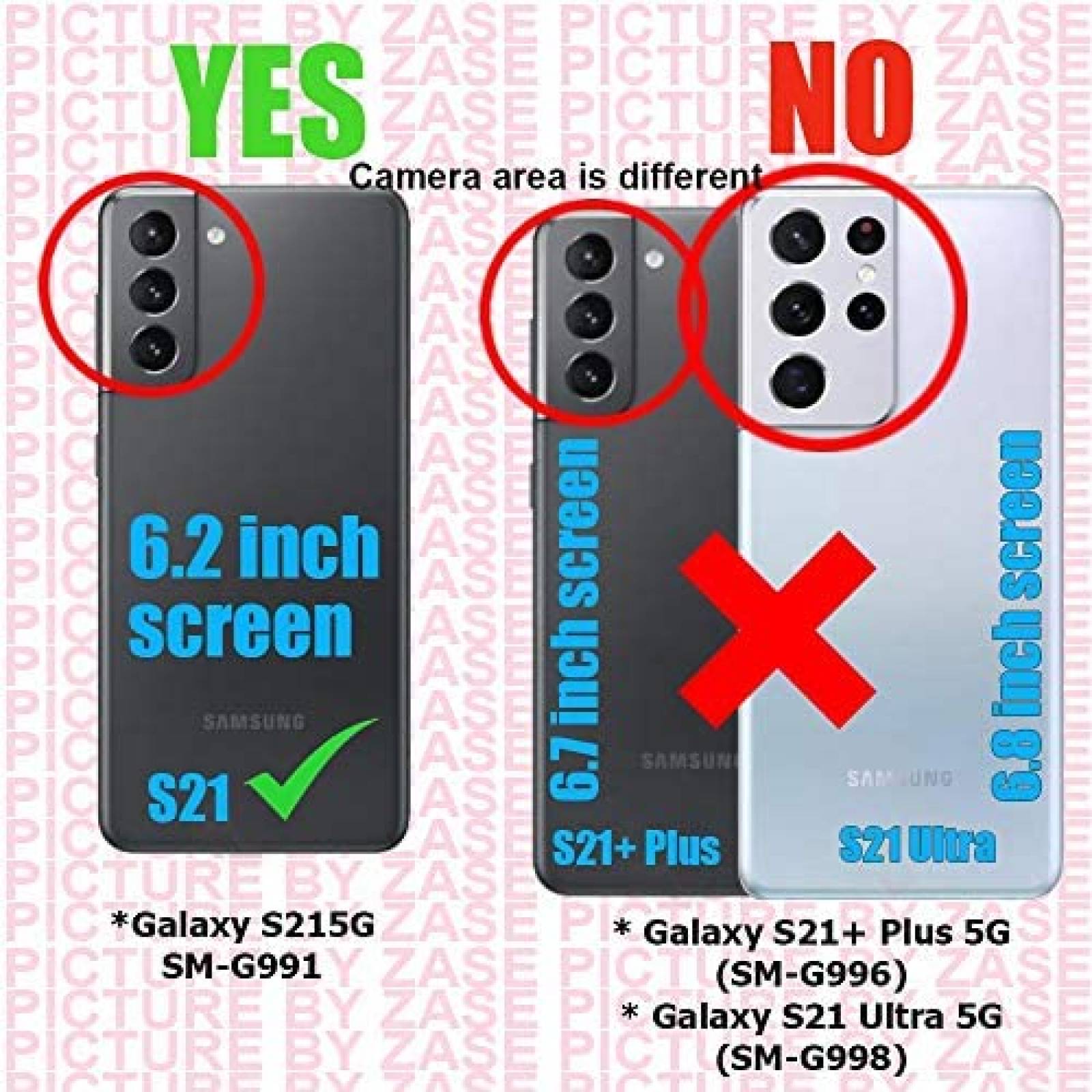 Funda Clip-On Zase para Galaxy S21 5G de 6.2'' -Negro