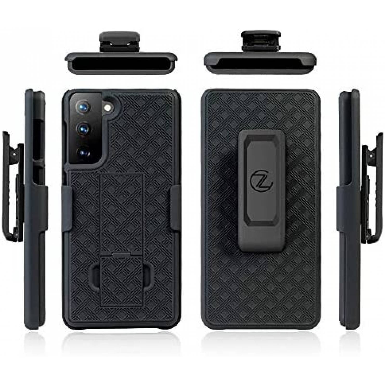 Funda Clip-On Zase para Galaxy S21 5G de 6.2'' -Negro