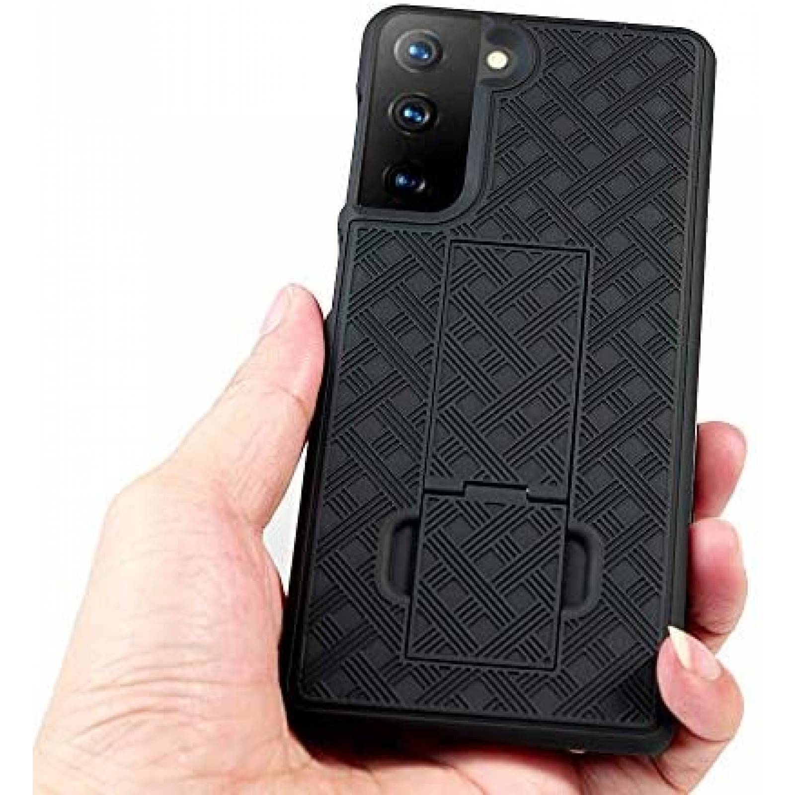 Funda Clip-On Zase para Galaxy S21 5G de 6.2'' -Negro