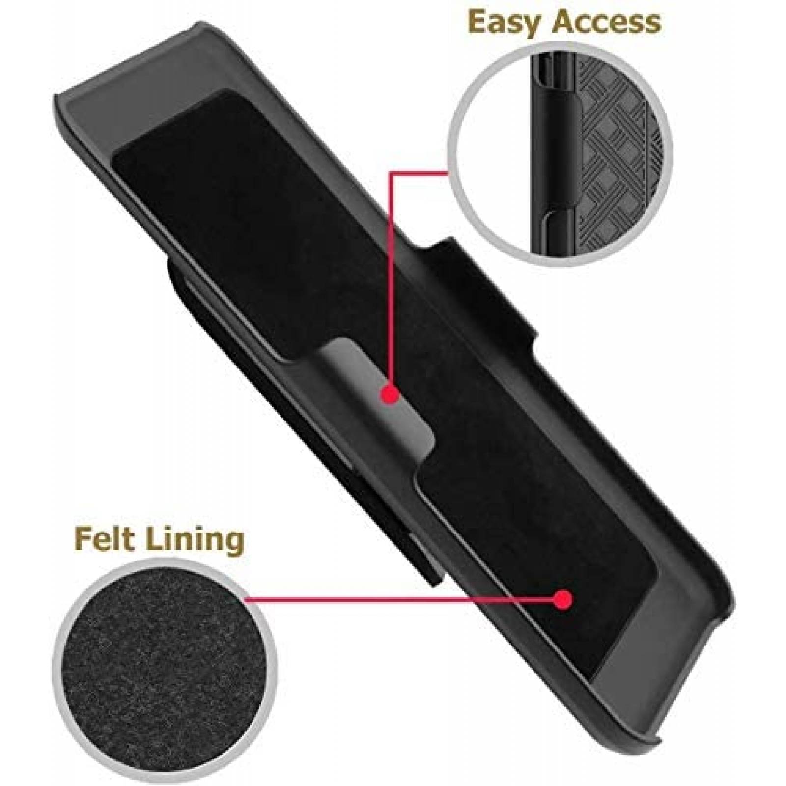 Funda Clip-On Zase para Galaxy S21 5G de 6.2'' -Negro