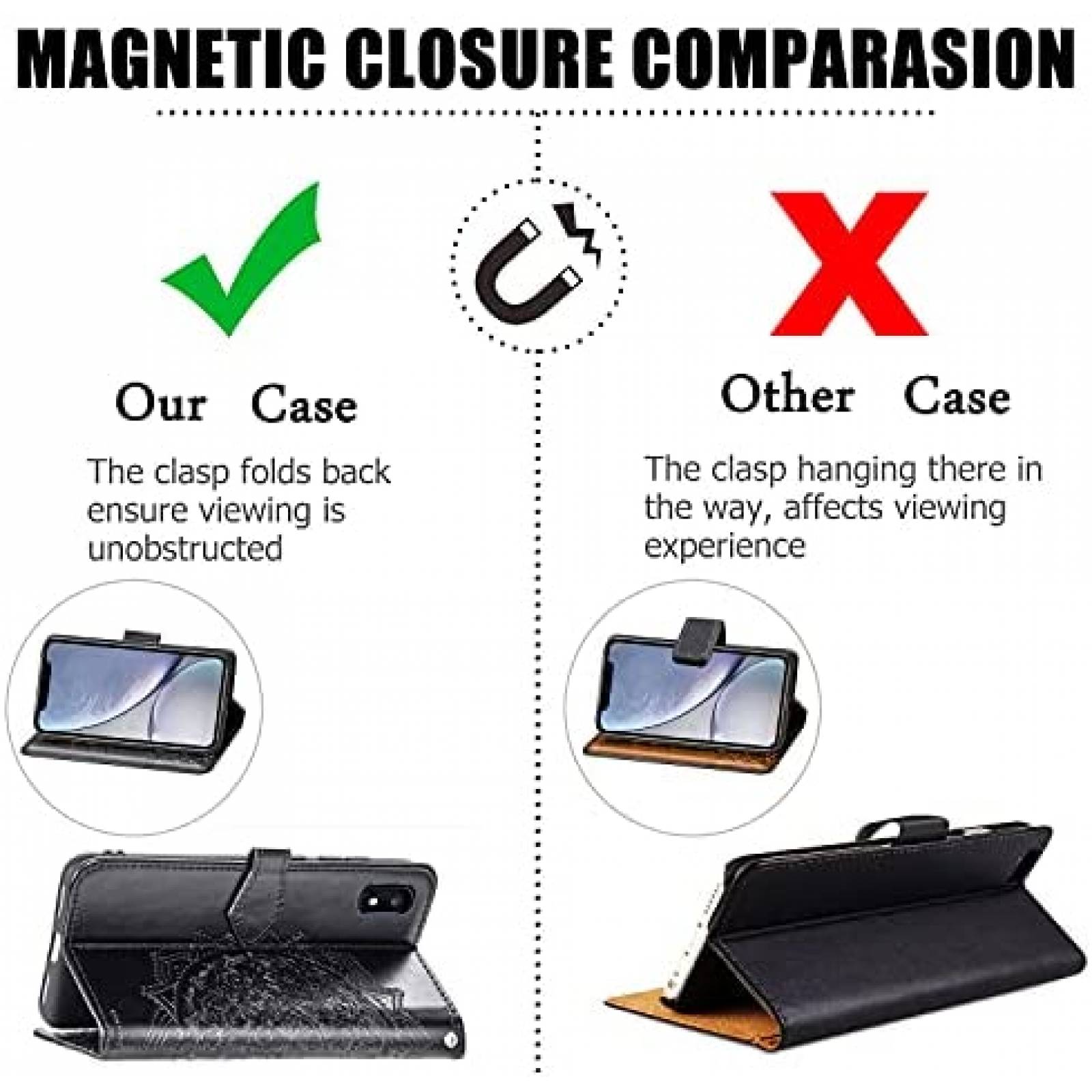 Funda Asuwish para Galaxy J7 Prime tipo billetera -Rosa