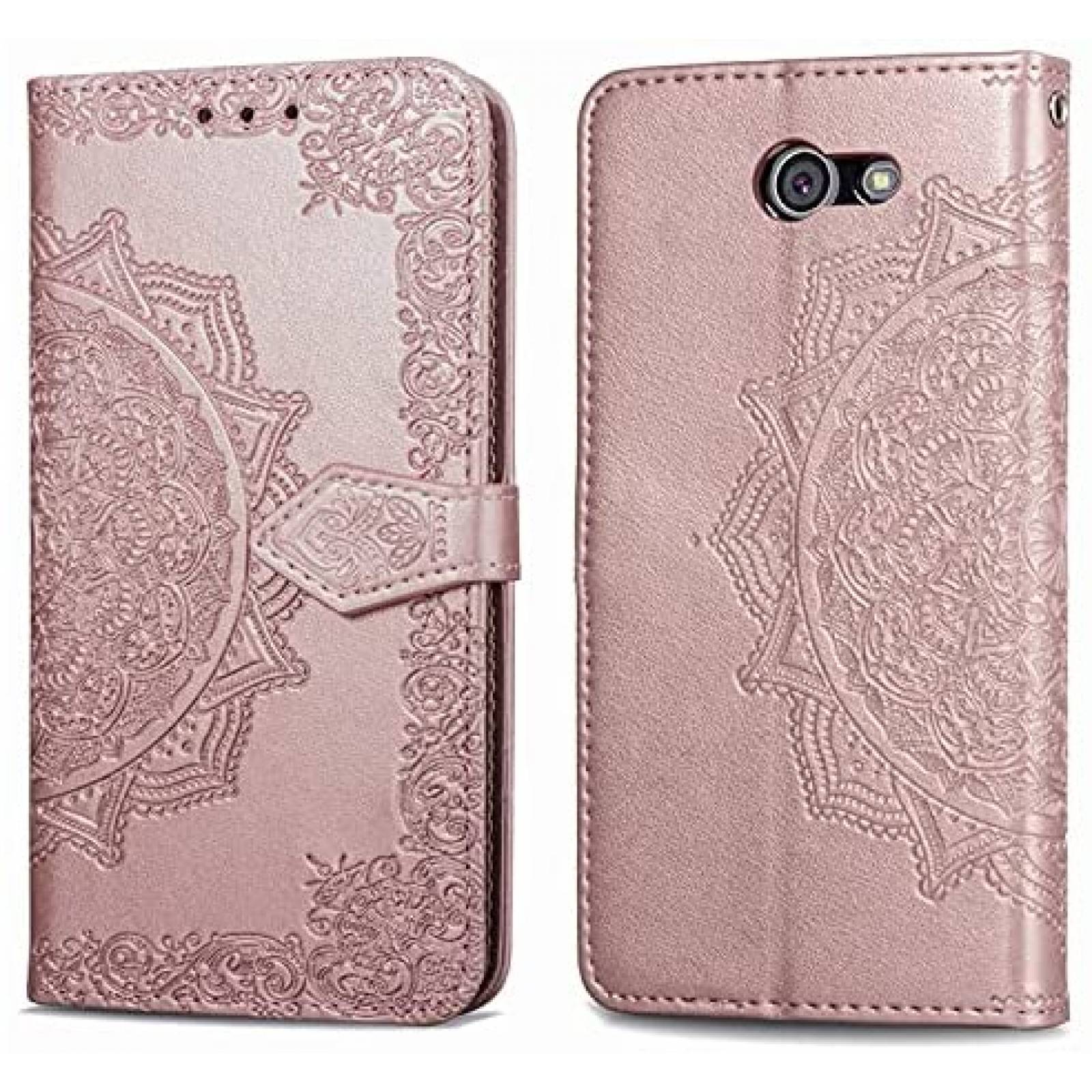 Funda Asuwish para Galaxy J7 Prime tipo billetera -Rosa