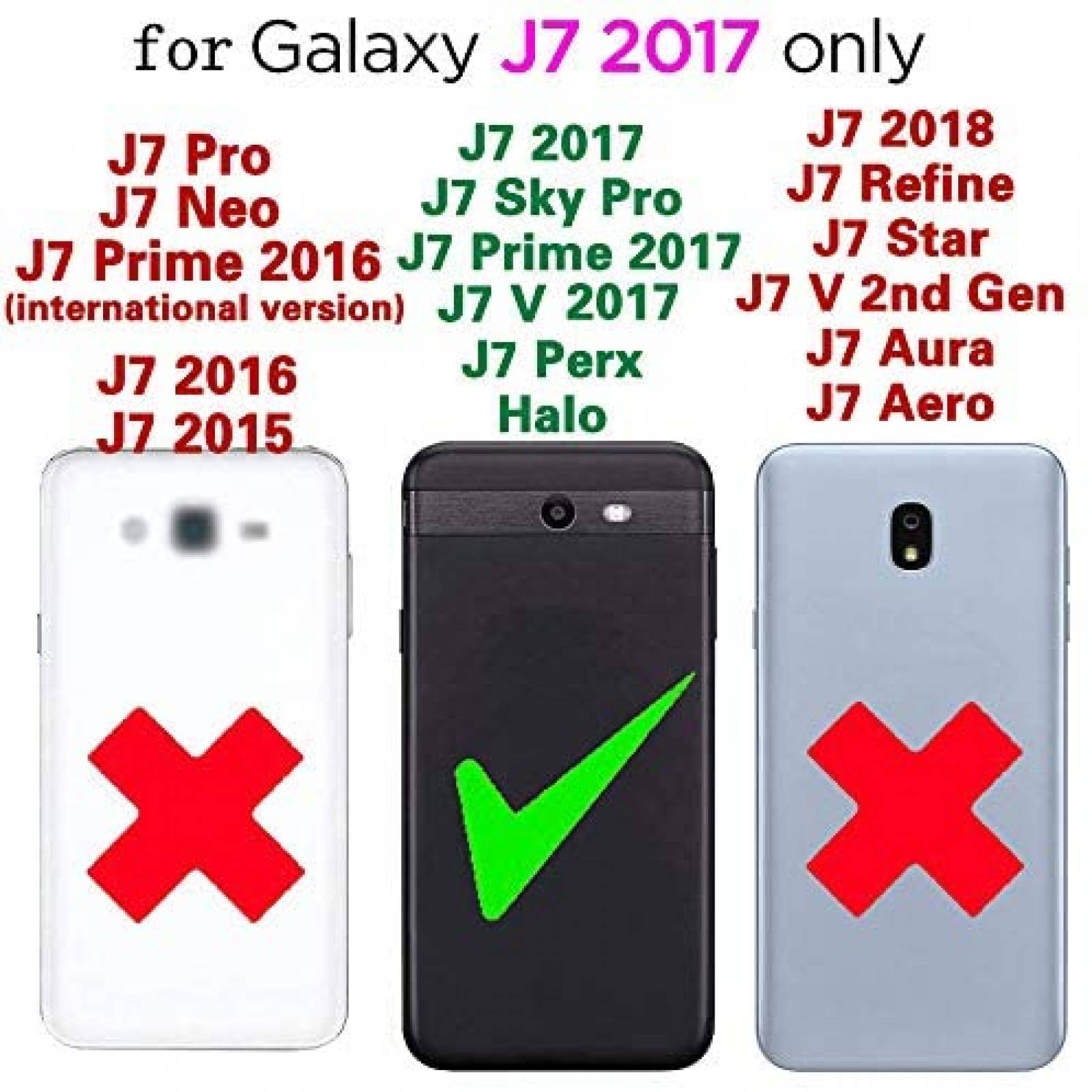 Funda Asuwish para Galaxy J7 Prime tipo billetera -Rosa