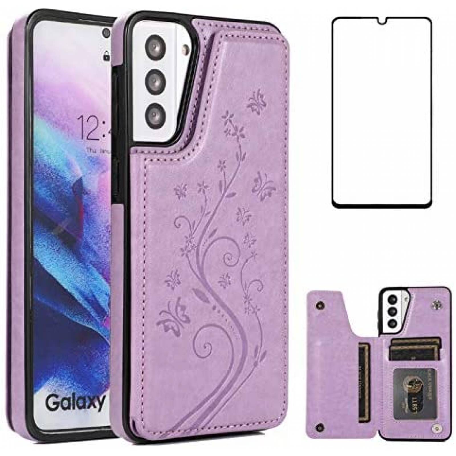 Funda Asuwish Compatible Con Galaxy S21 Plus -Morado