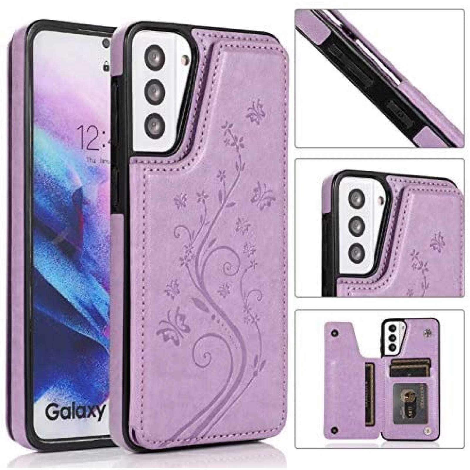 Funda Asuwish Compatible Con Galaxy S21 Plus -Morado