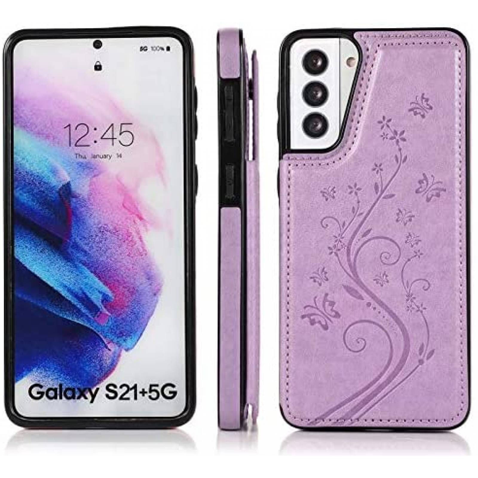 Funda Asuwish Compatible Con Galaxy S21 Plus -Morado